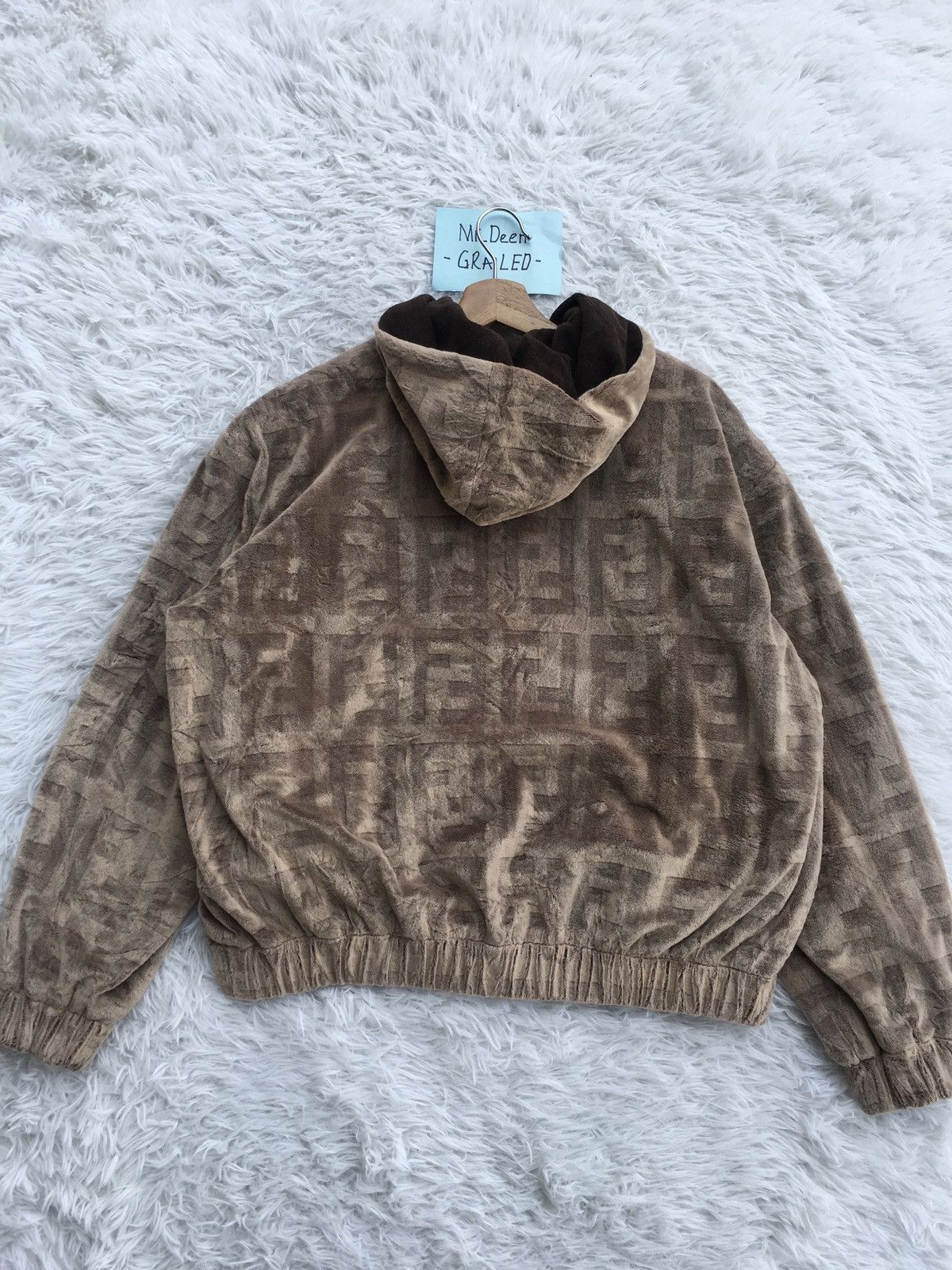 Fendi Rare Vintage 90s FENDI Monogram Velvet Jacket Size US L / EU 52-54 / 3 - 21 Thumbnail