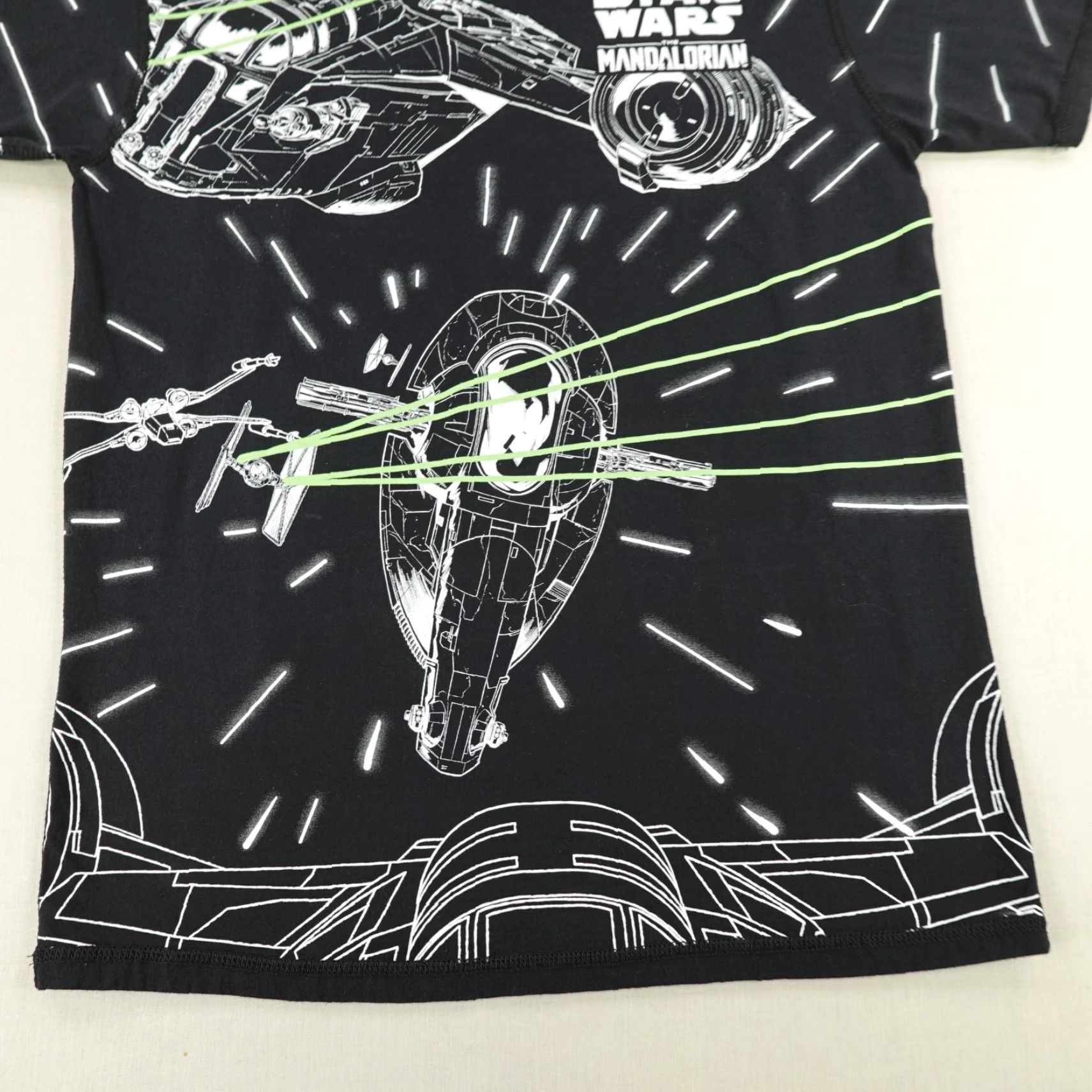 Star Wars VINTAGE Star Wars Shirt Mens Medium All Over Print AOP Reversible Mandalorian Grogu N-1 Size US M / EU 48-50 / 2 - 3 Thumbnail