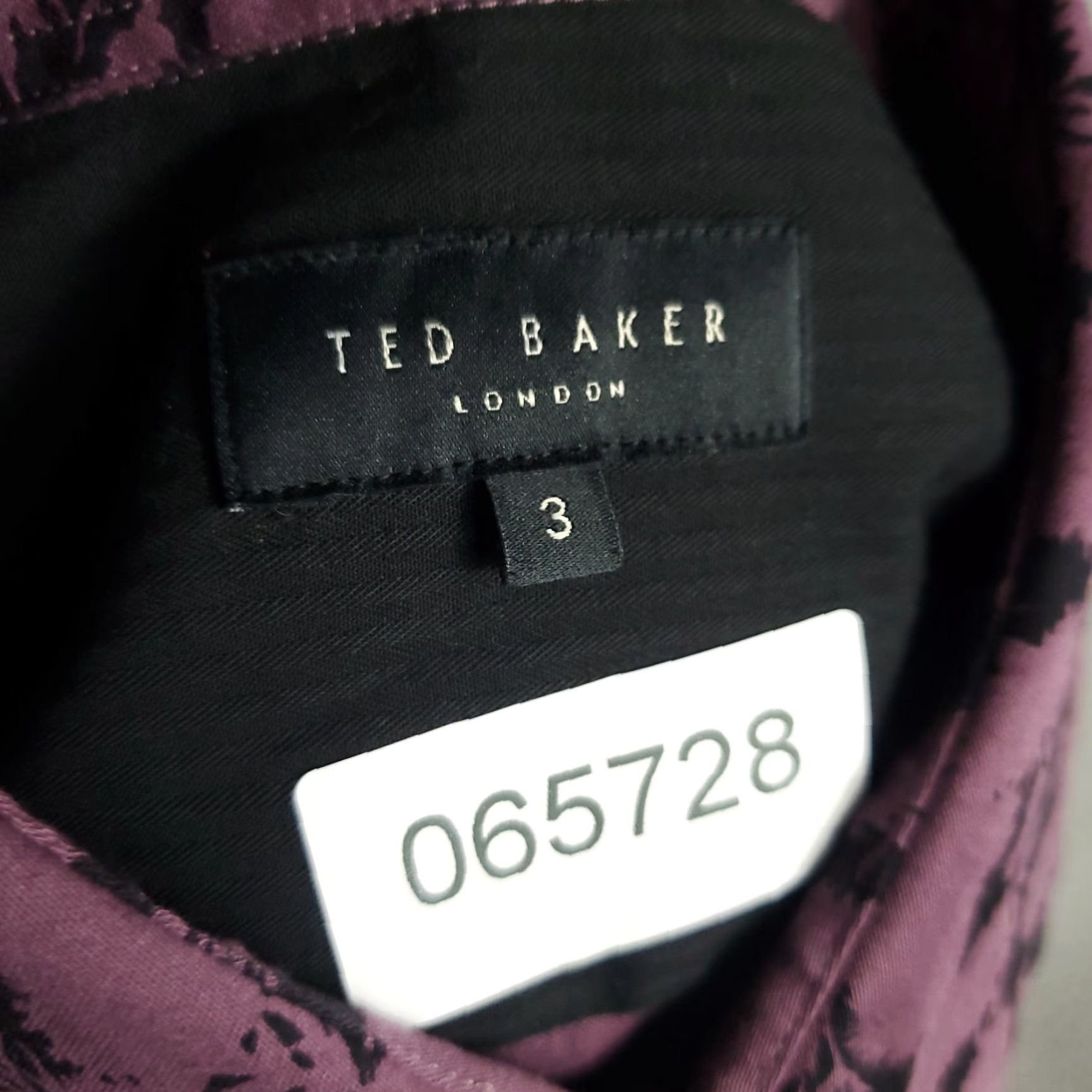 Ted Baker Ted Baker London Shirt Mens Size 3 Purple Floral Casual Button Up Long Sleeve Size US S / EU 44-46 / 1 - 7 Thumbnail