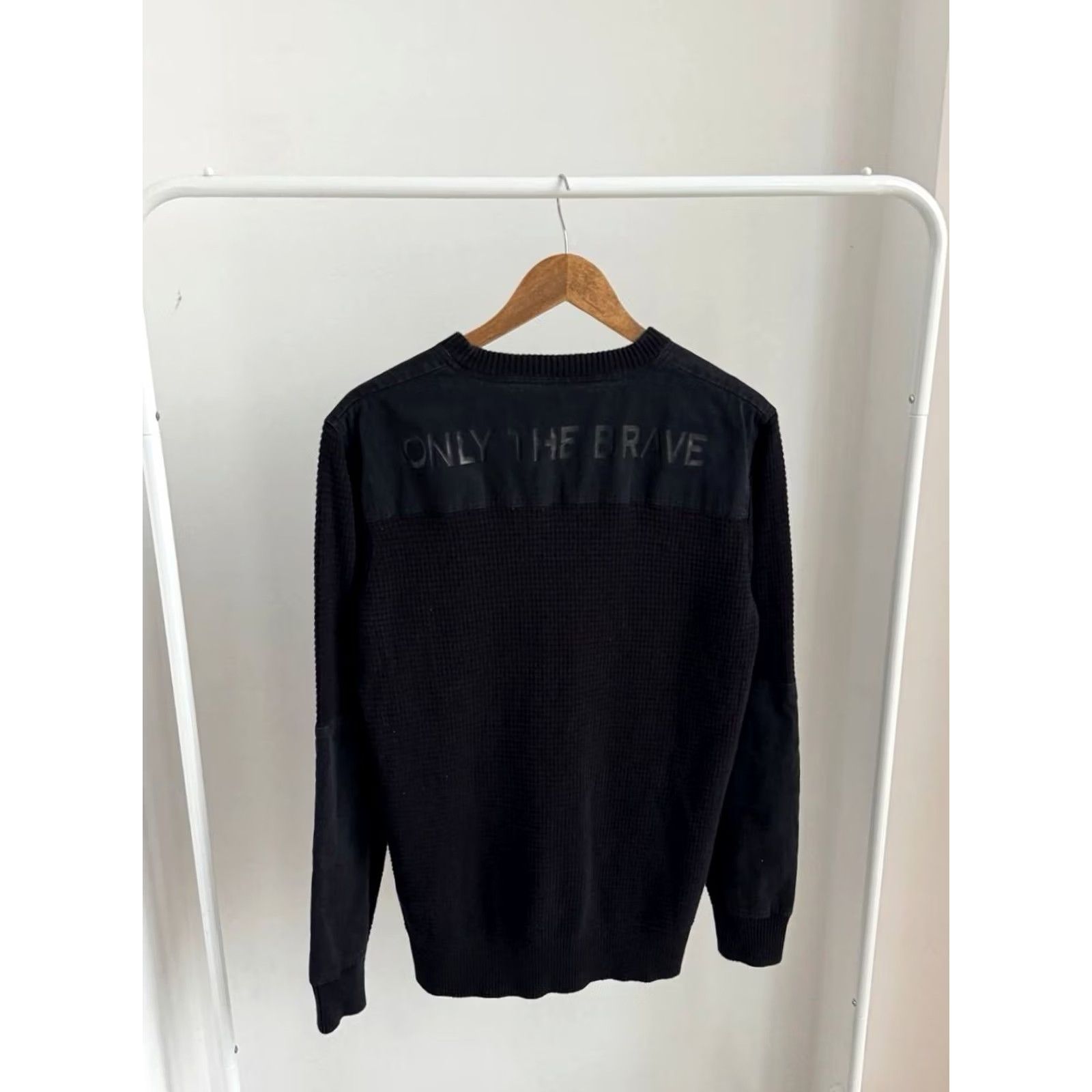 Diesel VINTAGE Diesel ONLY THE BRAVE Ribbed Classic Black Sweater Men L Size US L / EU 52-54 / 3 - 3 Thumbnail