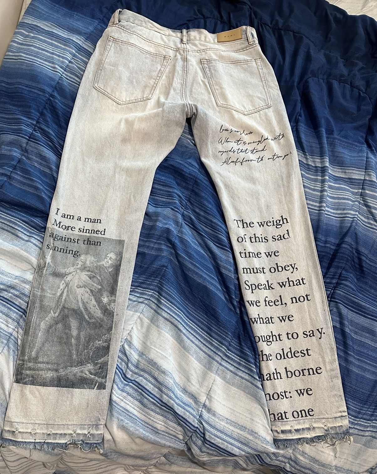 MNML MNML D243 STRAIGHT SHAKESPEARE DENIM LIGHT BLUE JEANS Size US 36 / EU 52 - 4 Thumbnail