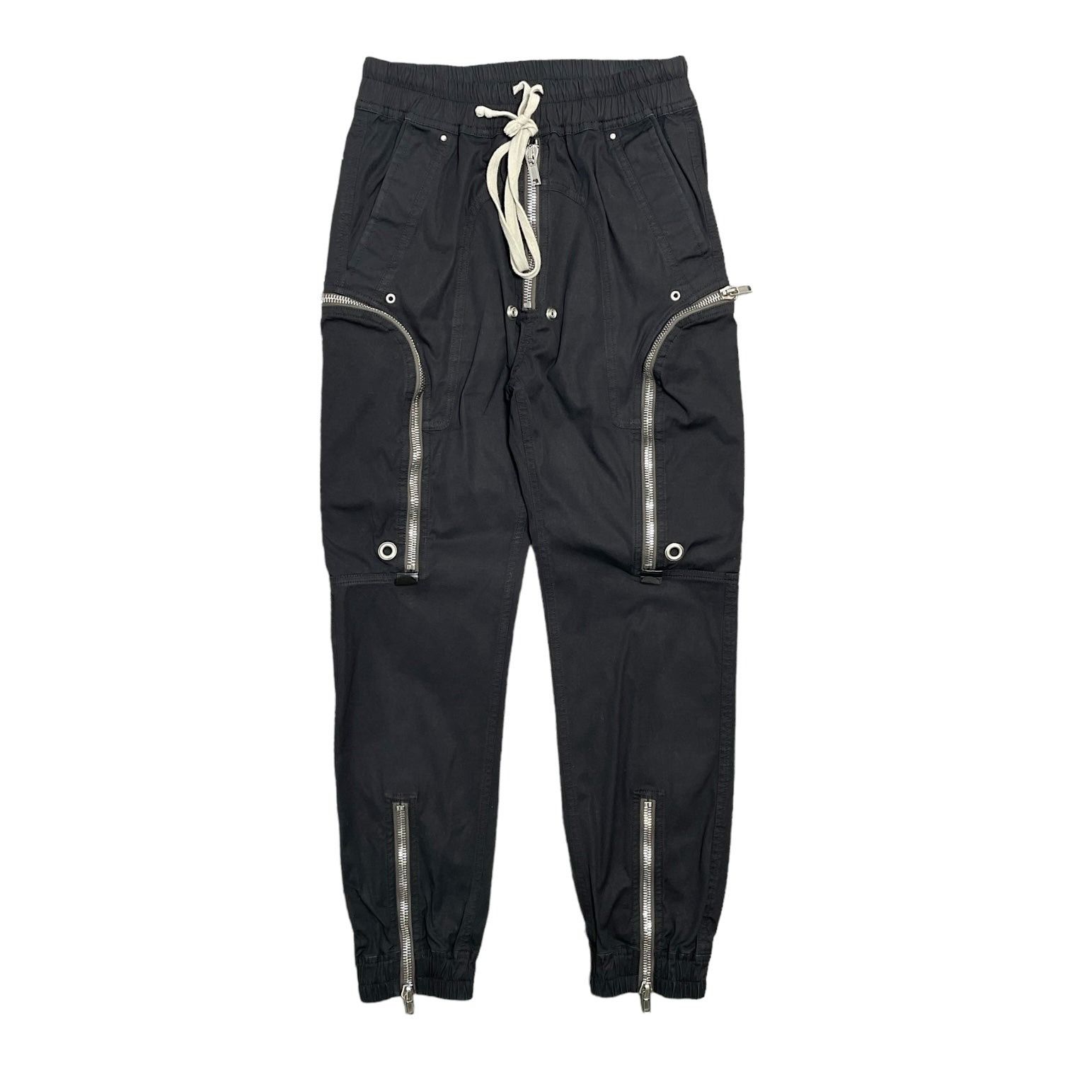 image of Rick Owens Cupro Bauhaus Cargo Pant Black, Men's (Size 30)