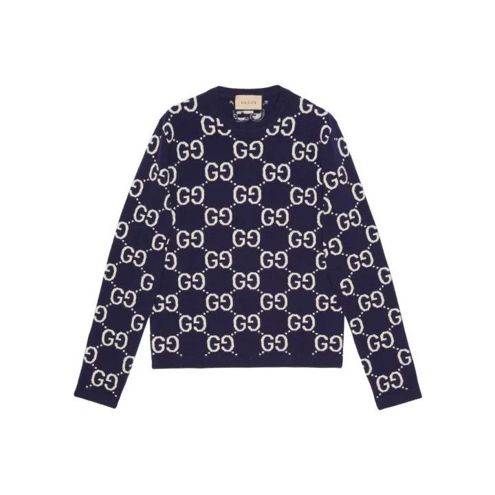 Gucci Gucci SS22 Logo Knit Sweater for Men Size US S / EU 44-46 / 1 - 1 Thumbnail