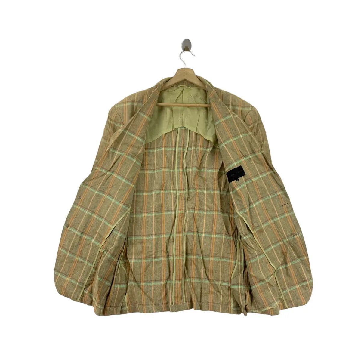 Vintage Vintage CHRISTIAN AUJARD PARIS HOMME Tartan Blazer Size 44R - 5 Thumbnail