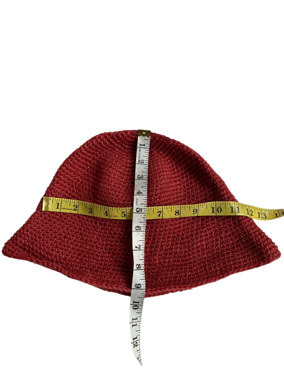 Handmade × Japanese Brand Knitted Crochet Hippies style Big Bucket Hats Size ONE SIZE - 12 Thumbnail