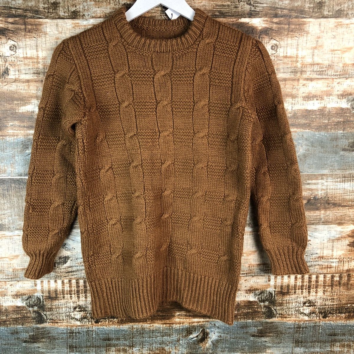 Homespun Knitwear × Japanese Brand Japan vintage Brown cable Knitwear sweatshirt #A1815 Size XS / US 0-2 / IT 36-38 - 3 Thumbnail