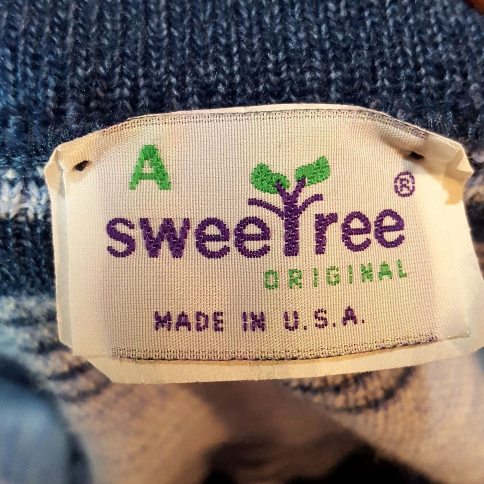 Vintage VINTAGE Sweet Tree Cardigan Sweater Womens Large Blue Striped Knit Button 80s 90s Retro Casual Fall Winter USA Shirt? Size L / US 10 / IT 46 - 5 Thumbnail