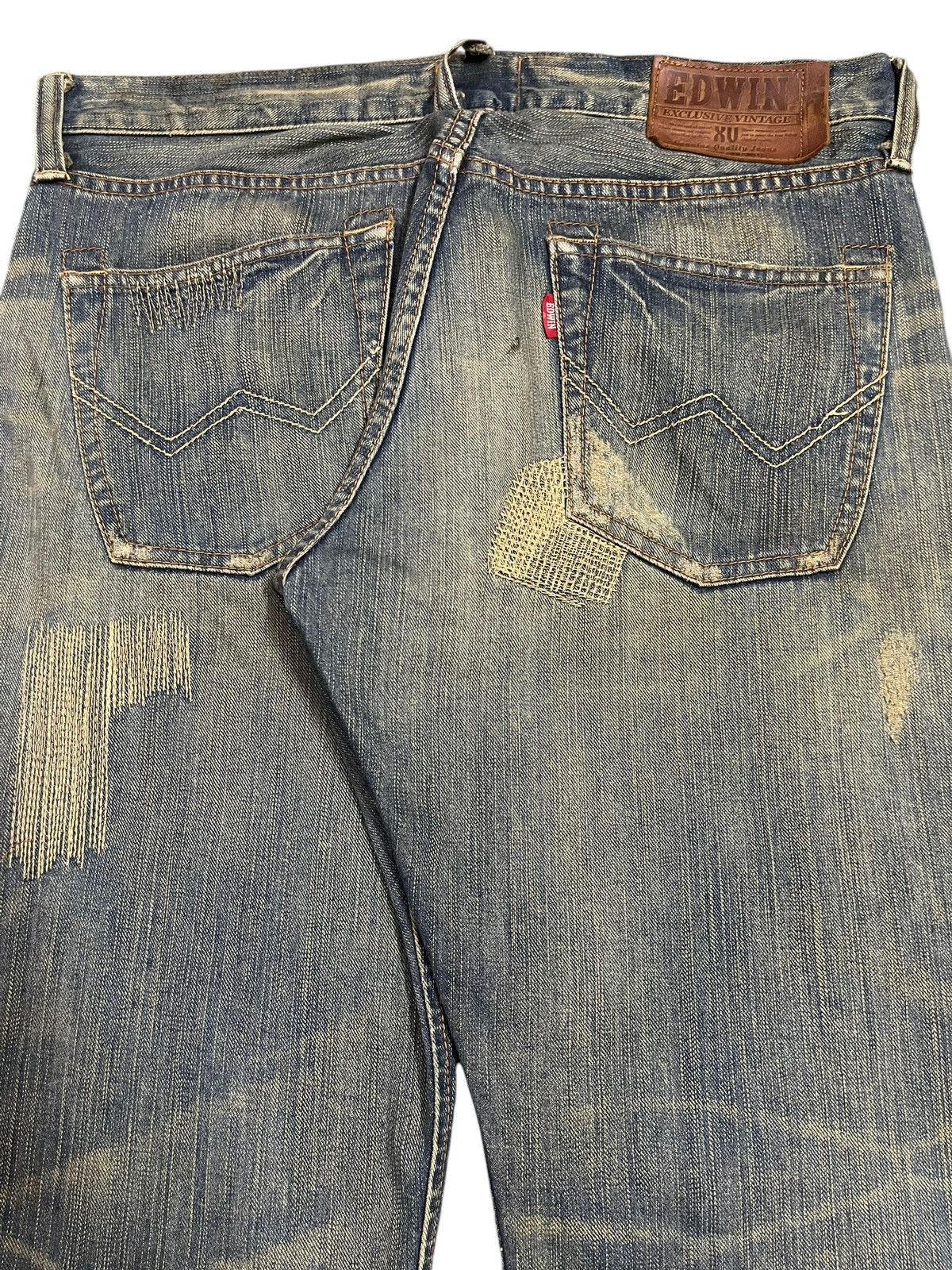Edwin Edwin XV Exclusive Vintage Faded Wash Distressed Baggy Jeans Size US 34 / EU 50 - 6 Thumbnail