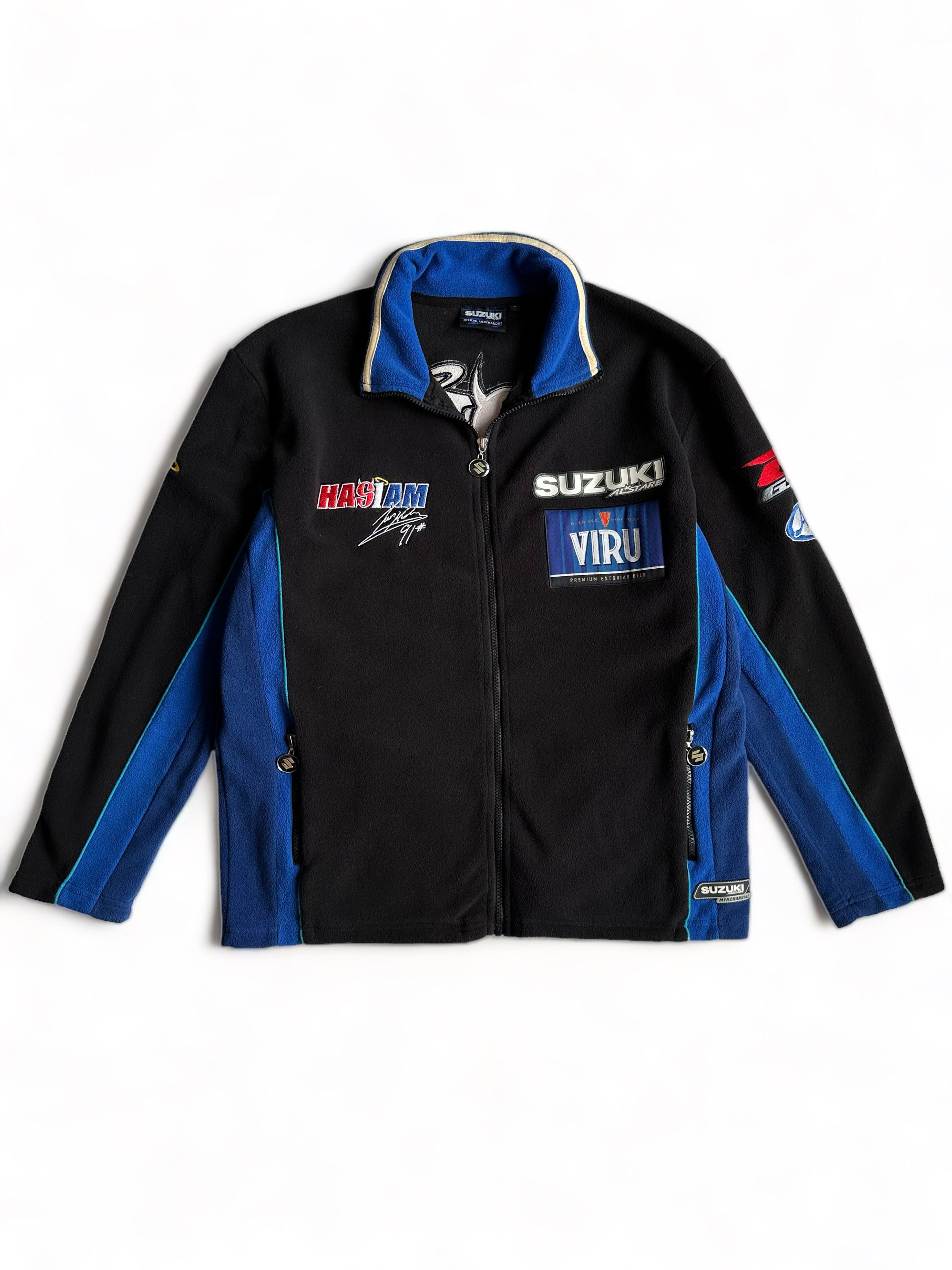 Japanese Brand × Vintage Vintage Suzuki 90's Fleece Racing Moto Car Jacket (S) Size US S / EU 44-46 / 1 - 2 Thumbnail