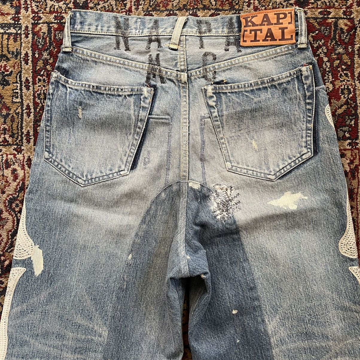 Kapital Kapital Kountry RARE Bone Selvedge Denim Shorts NAPA sz 31 Size US 31 - 9 Thumbnail