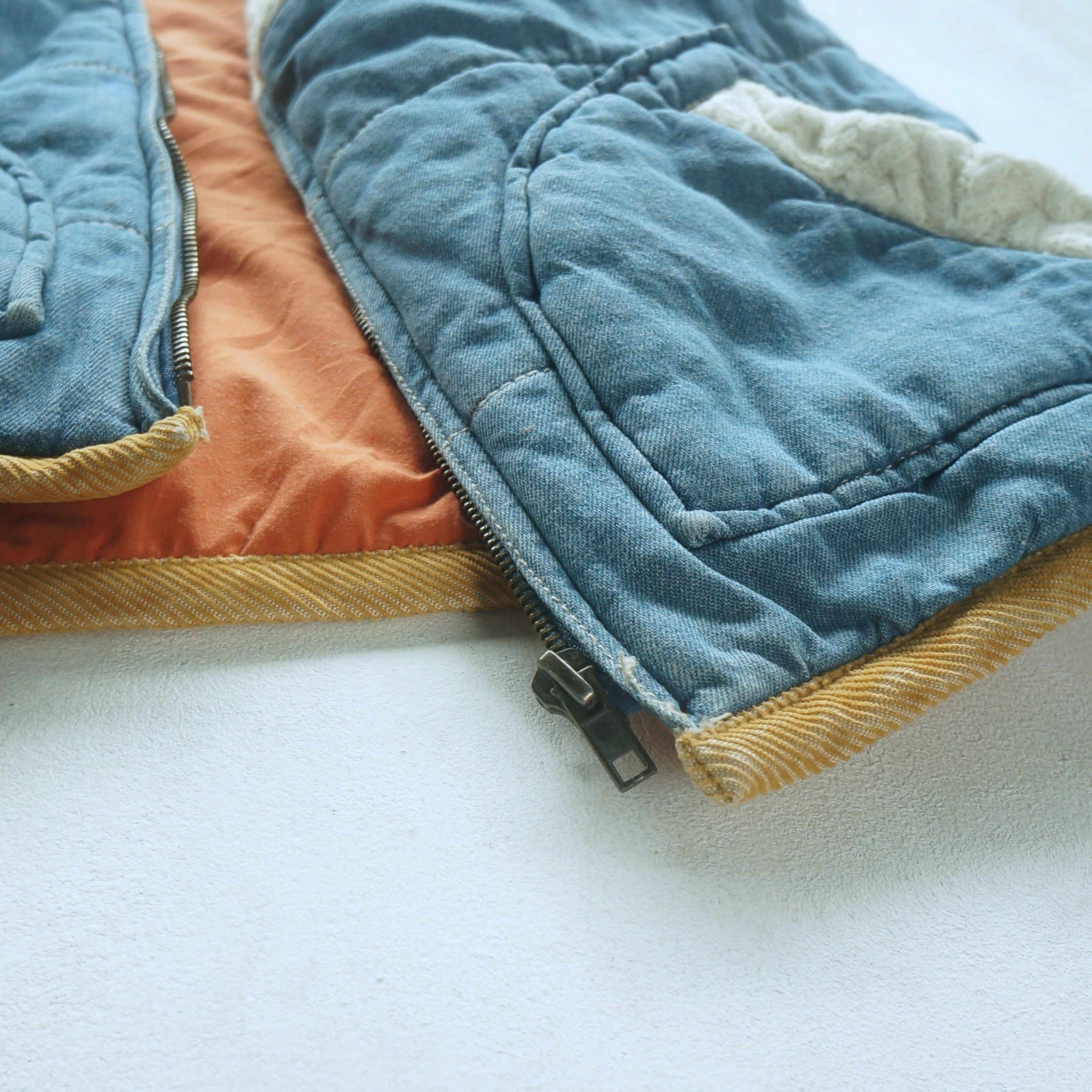 Japanese Brand Olive Des Olive Denim & Knit Hooded Vest Size S / US 4 / IT 40 - 4 Thumbnail