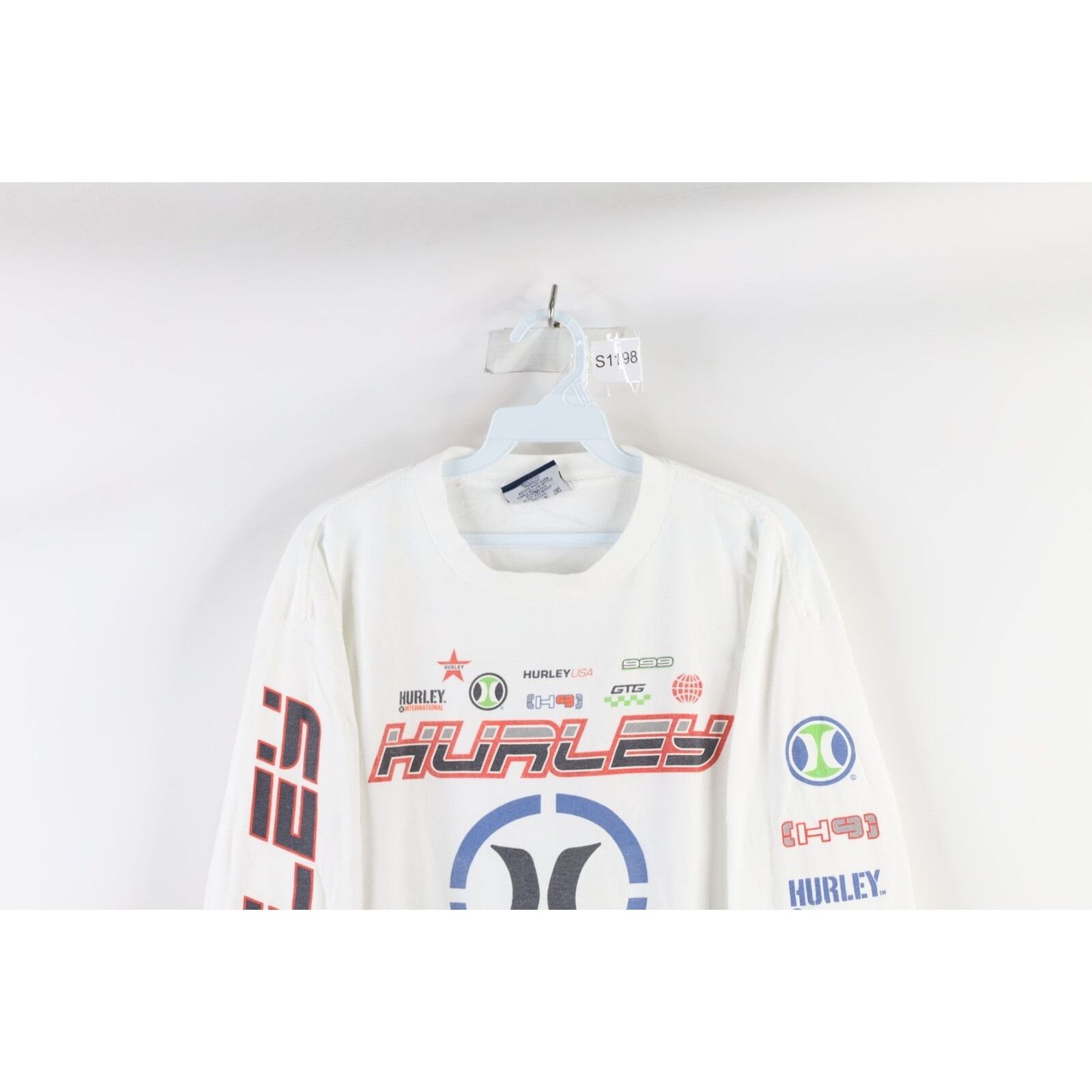 Hurley Vintage 90s Hurley Spell Out Surfing Long Sleeve T-Shirt Size US L / EU 52-54 / 3 - 2 Thumbnail