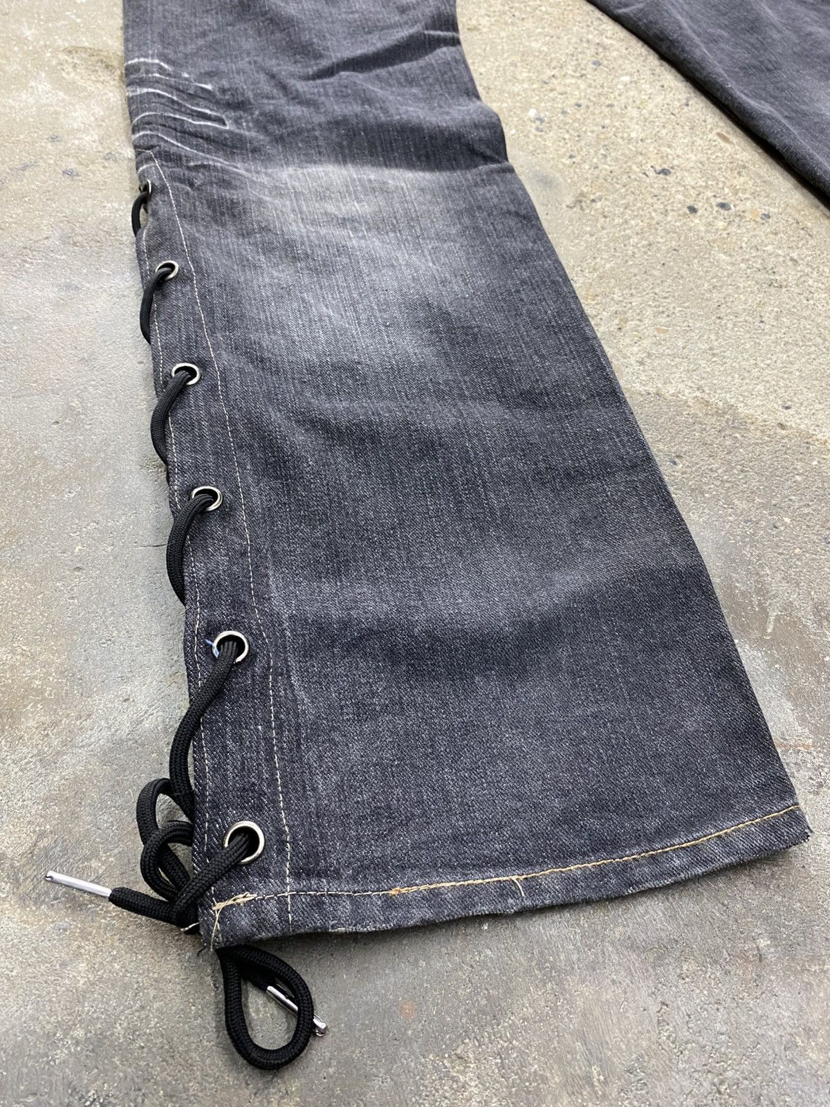 Japanese Brand Root three side laced jeans wash Size US 34 / EU 50 - 19 Thumbnail
