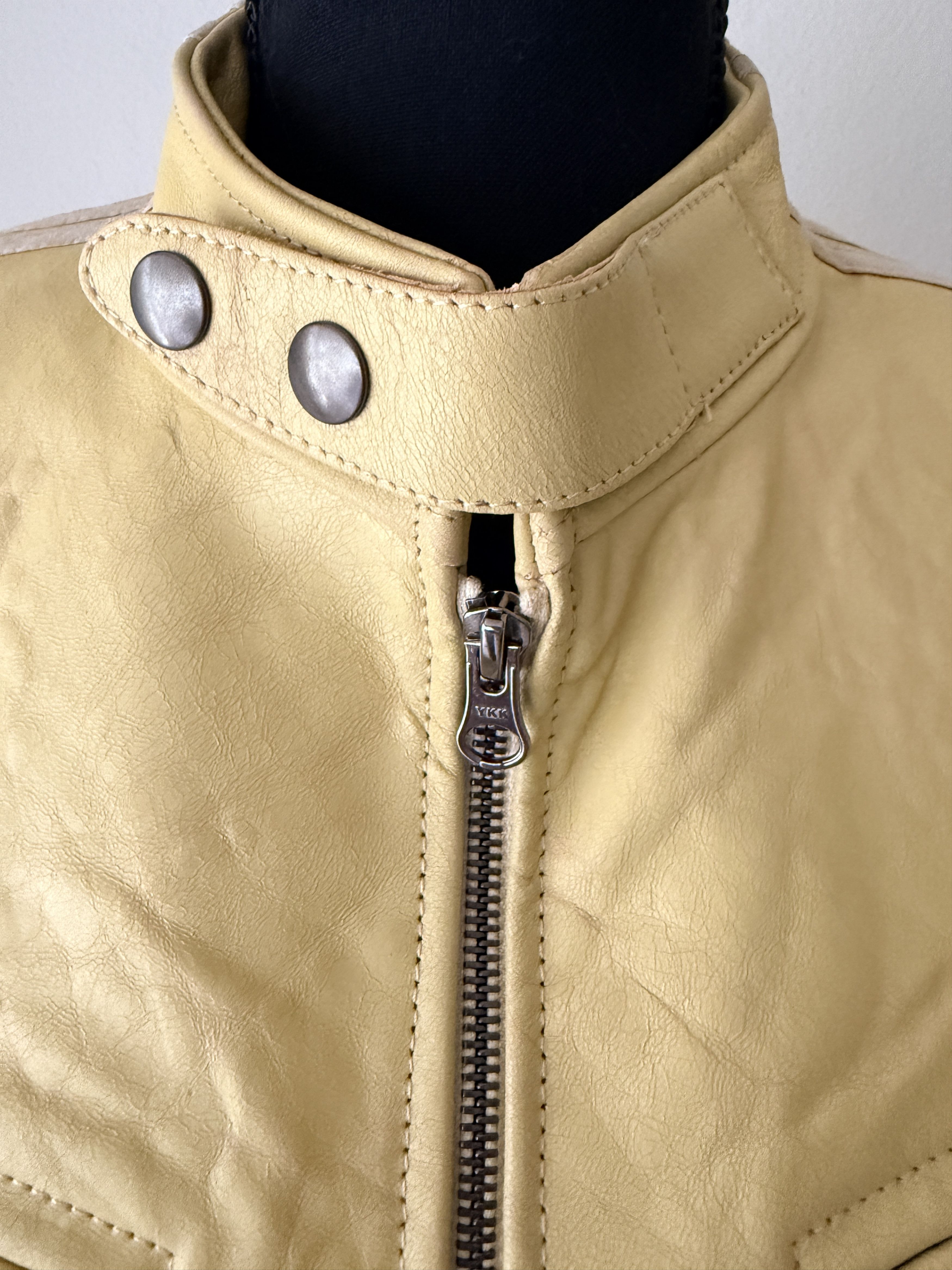 KNWLS KNWLS Claw Jacket Distressed Yellow Lambskin Size 12 NWT Size XL / US 12-14 / IT 48-50 - 5 Thumbnail