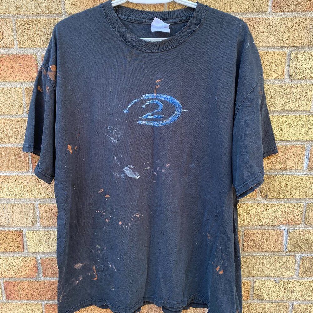 Vintage Vintage Halo 2 Promo T Shirt Video Game XL Black Size US XL / EU 56 / 4 - 4 Thumbnail