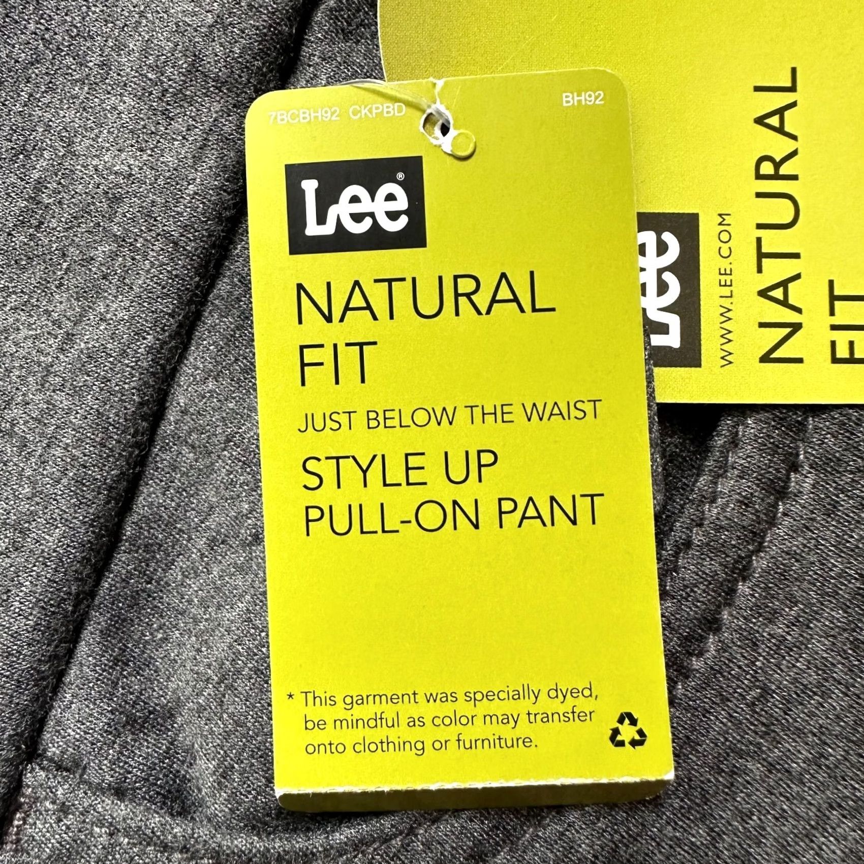 Lee Lee Pants Womens 10 32x33 Polyester Blend Grey Style Up Pull On Natural Fit NWT Size 32" / US 10 / IT 46 - 6 Thumbnail