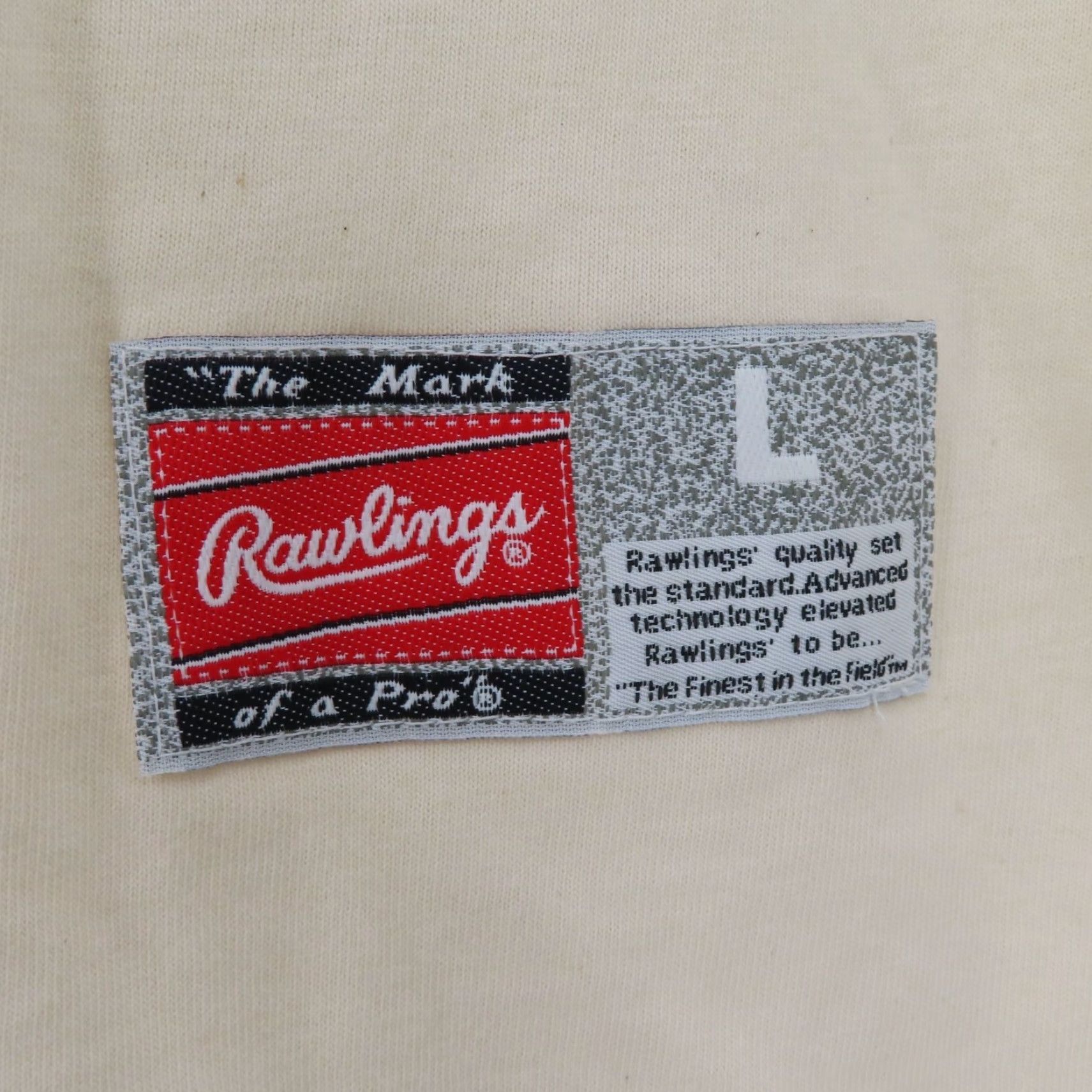 Vintage VTG Rawlings Trisha Yearwood Signed Baseball Jersey Tour Shirt Adult L Beige Short Sleeve Button-Up Mens 1990s Size US L / EU 52-54 / 3 - 6 Thumbnail