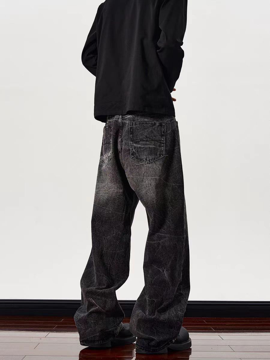 Japanese Brand × Jean Washed black baggy vintage jeans Size US 32 / EU 48 - 4 Thumbnail