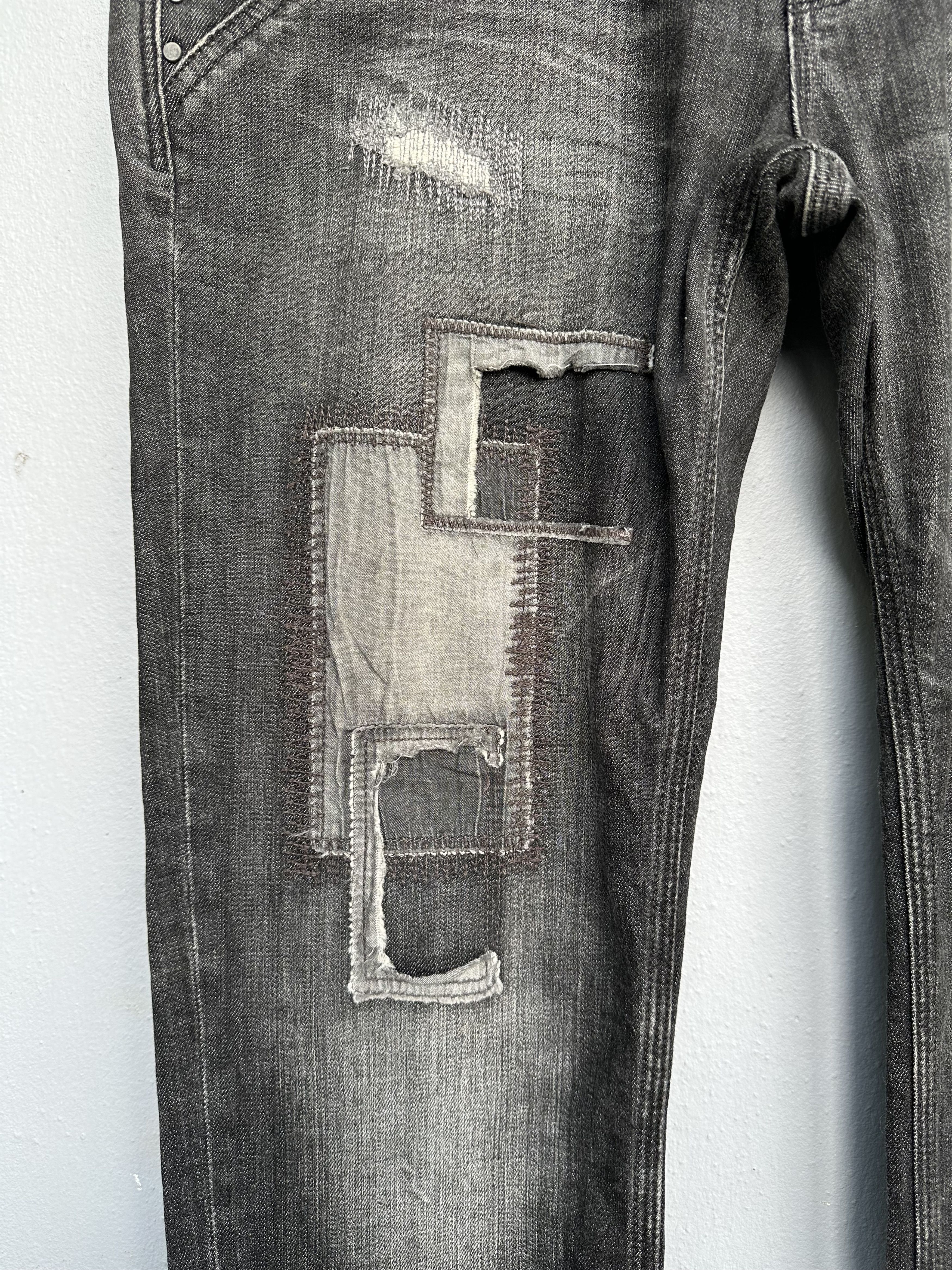 Nicole Club Japanese Brand NCFM Distressed Patchwork Denim Released Hem Size US 35 - 15 Thumbnail