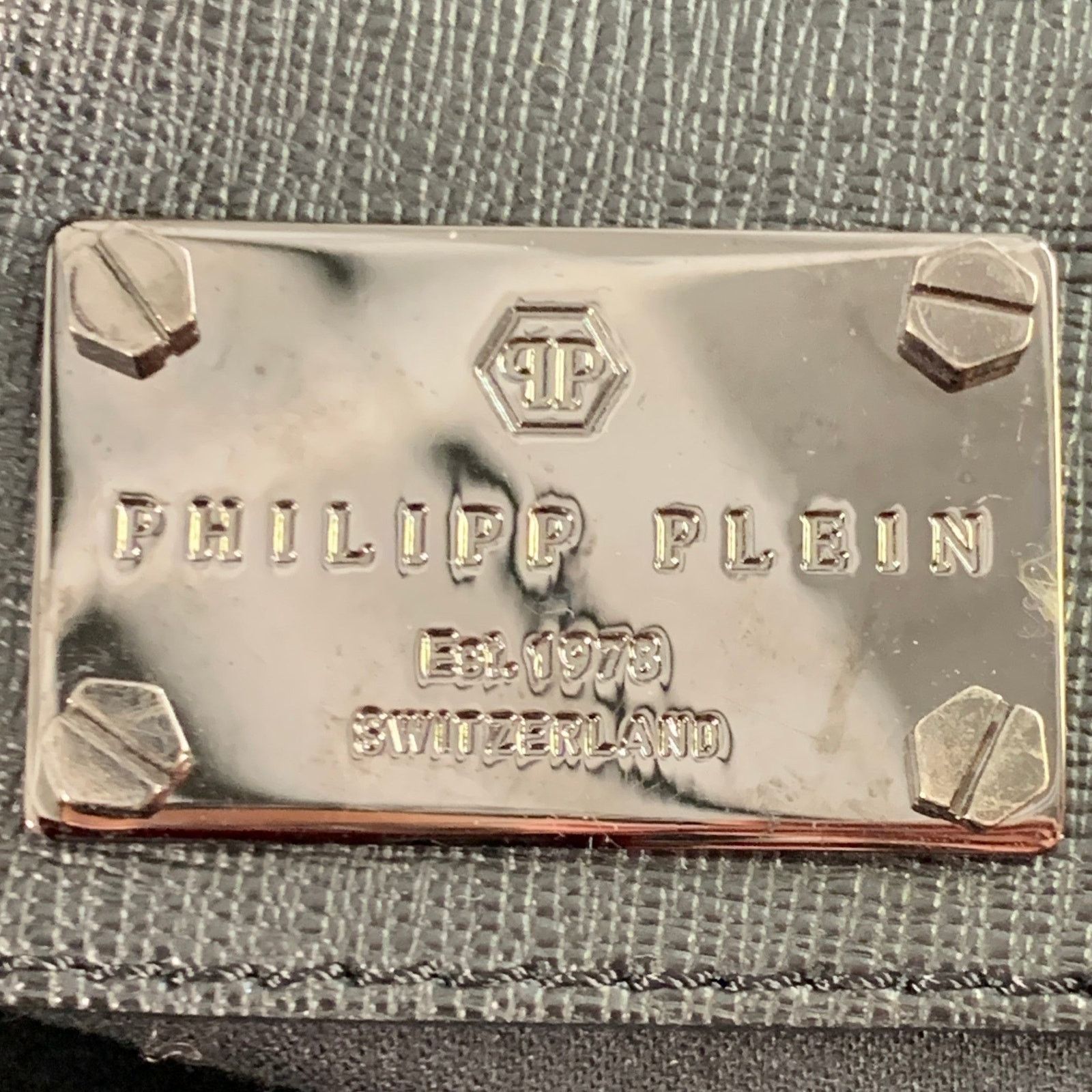 Philipp Plein PHILLIPP PLEIN Grey Camouflage Saffiano Leather Canvas Bag Size ONE SIZE - 9 Thumbnail