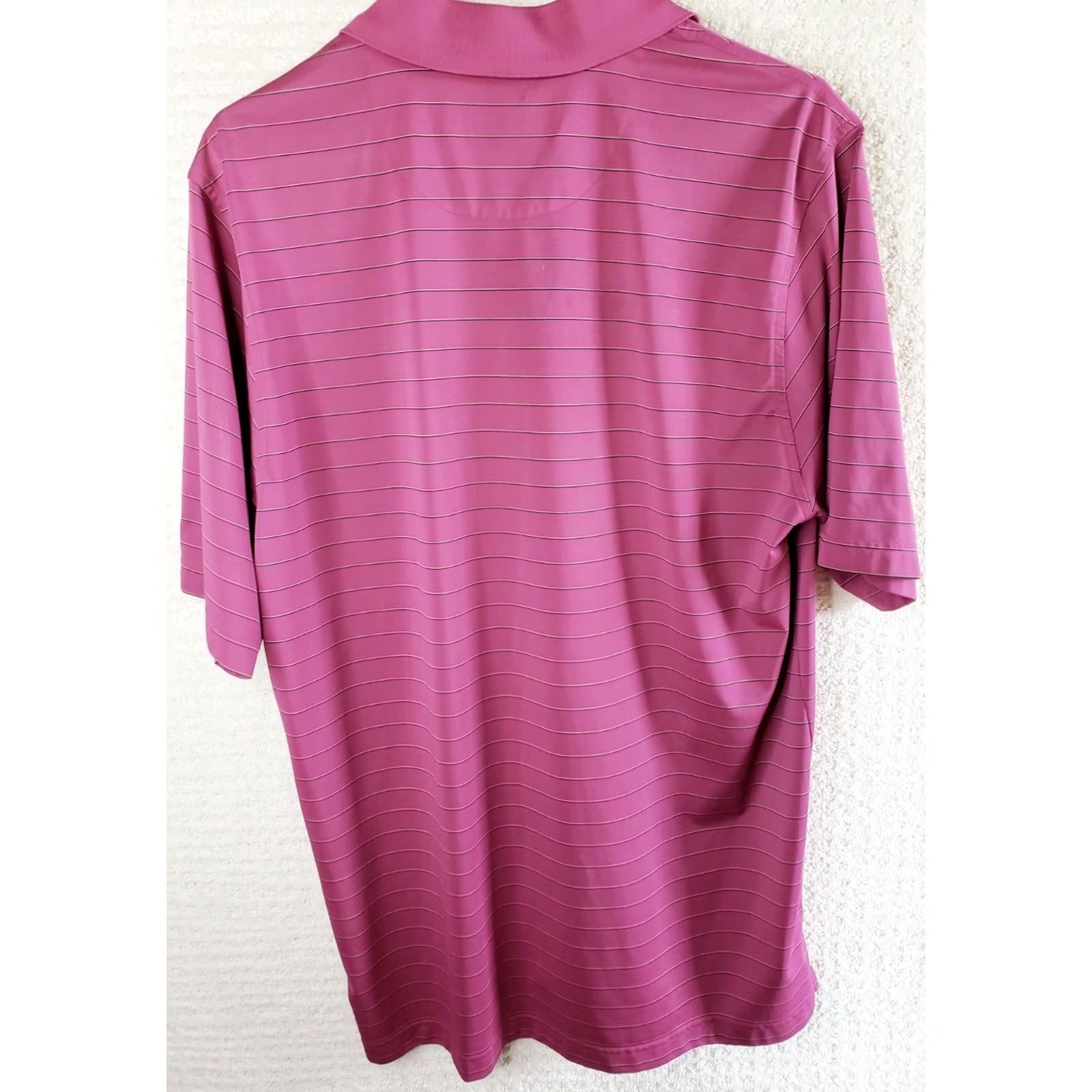 Vintage Donald Ross Shirt Mens M Purple Men striped Polo Golf size short sleeve Size US M / EU 48-50 / 2 - 6 Thumbnail