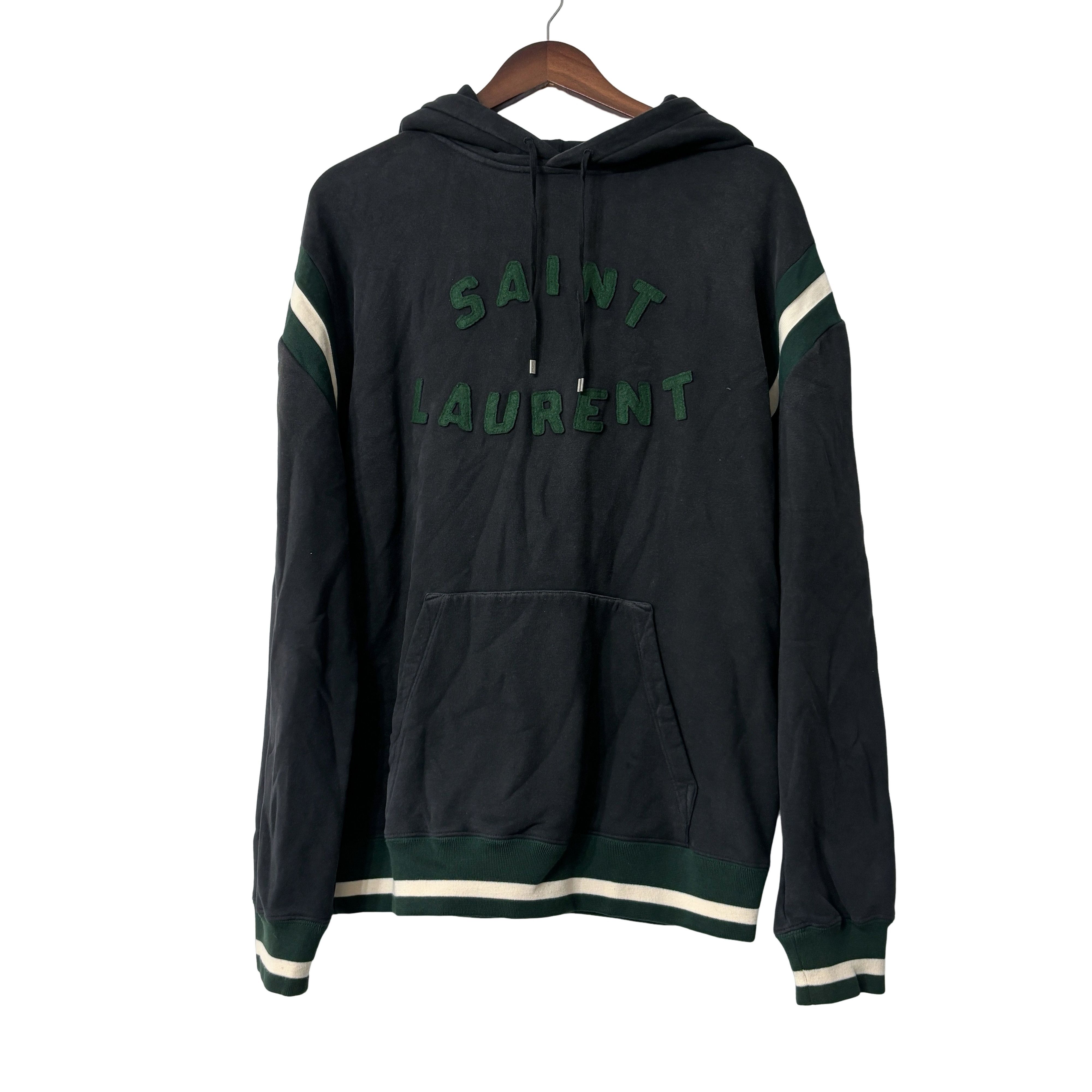 Saint Laurent Paris Black Saint Laurent Logo Hoodie | Grailed