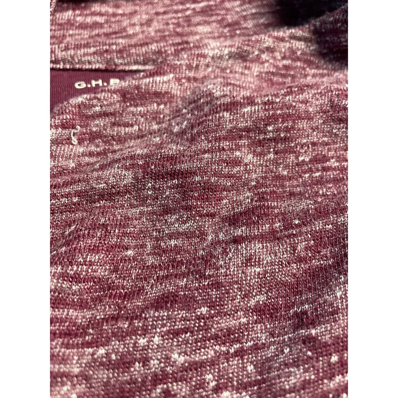 Vintage G.H. BASS & CO. Sweater Womens Medium Burgundy Asymmetric Zip Long Sleeve Knit Lounge Casual Full Zip Ladies Size M / US 6-8 / IT 42-44 - 5 Thumbnail