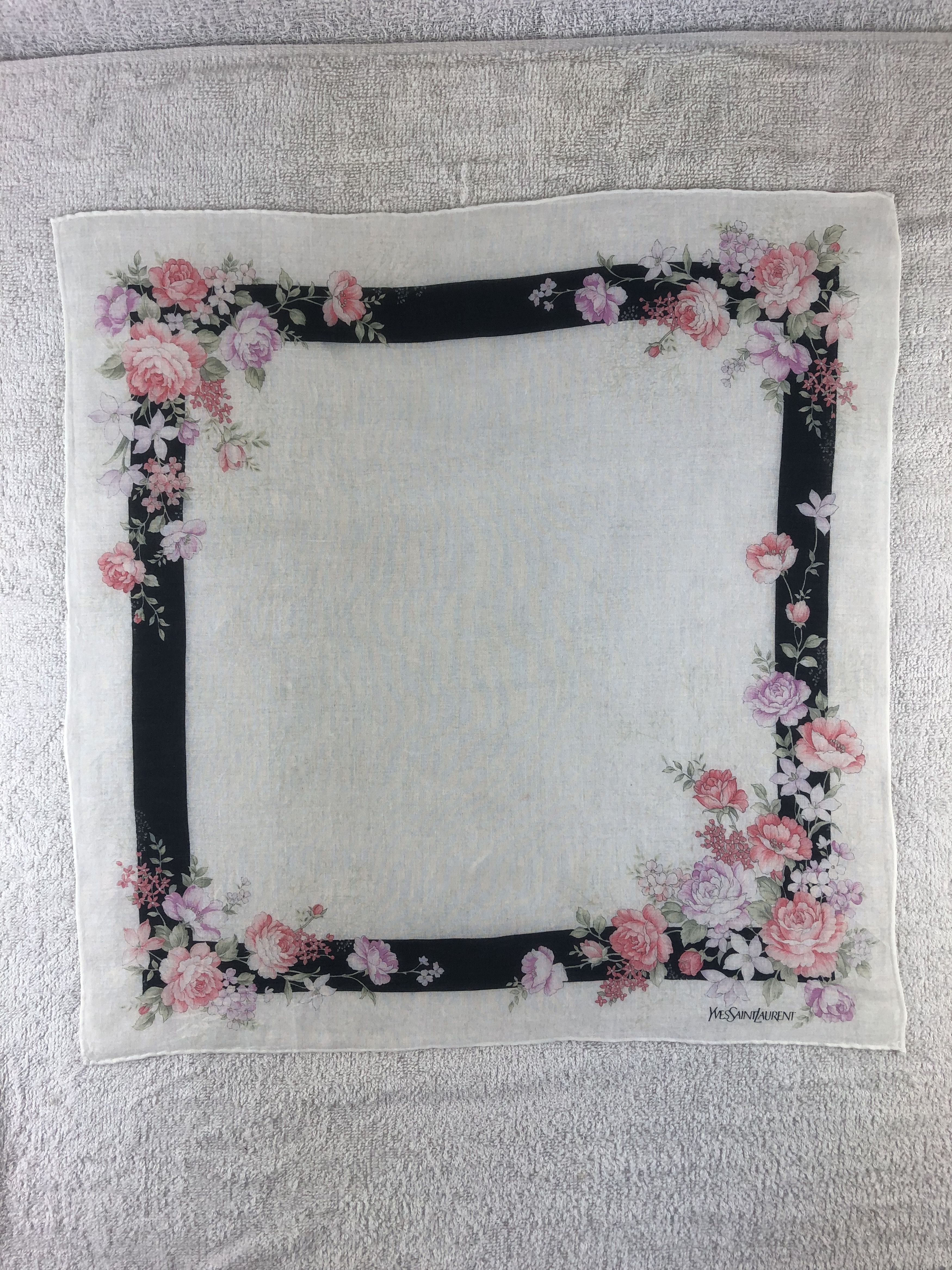Yves Saint Laurent Yves Saint Laurent Handkerchief / Bandana / Neckerchief Size ONE SIZE - 3 Thumbnail