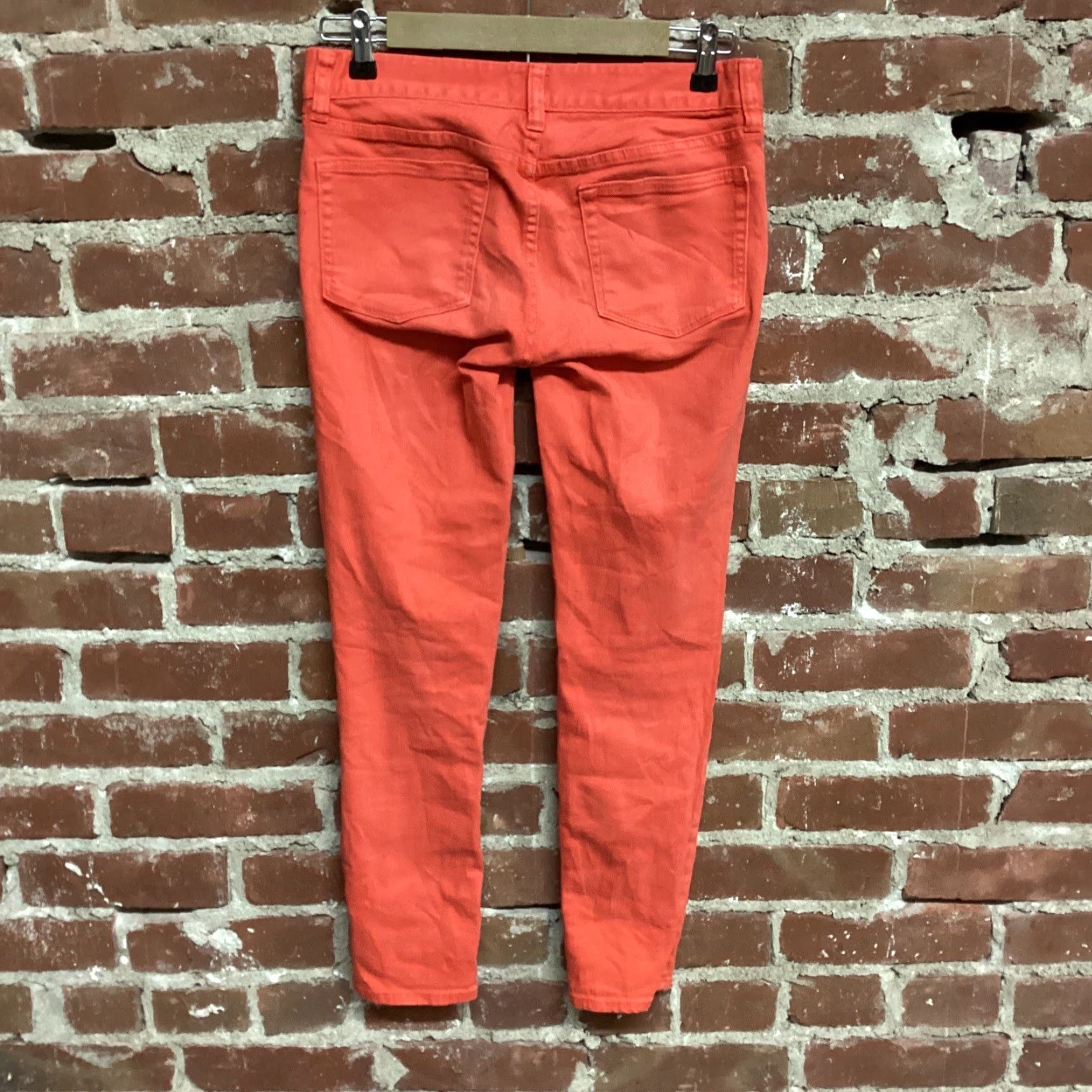 J.Crew J.CREW Toothpick Jeans Skinny Womens 26 Denim Orange Cotton Stretch Regular 8" Size 26" / US 2 / IT 38 - 2 Thumbnail