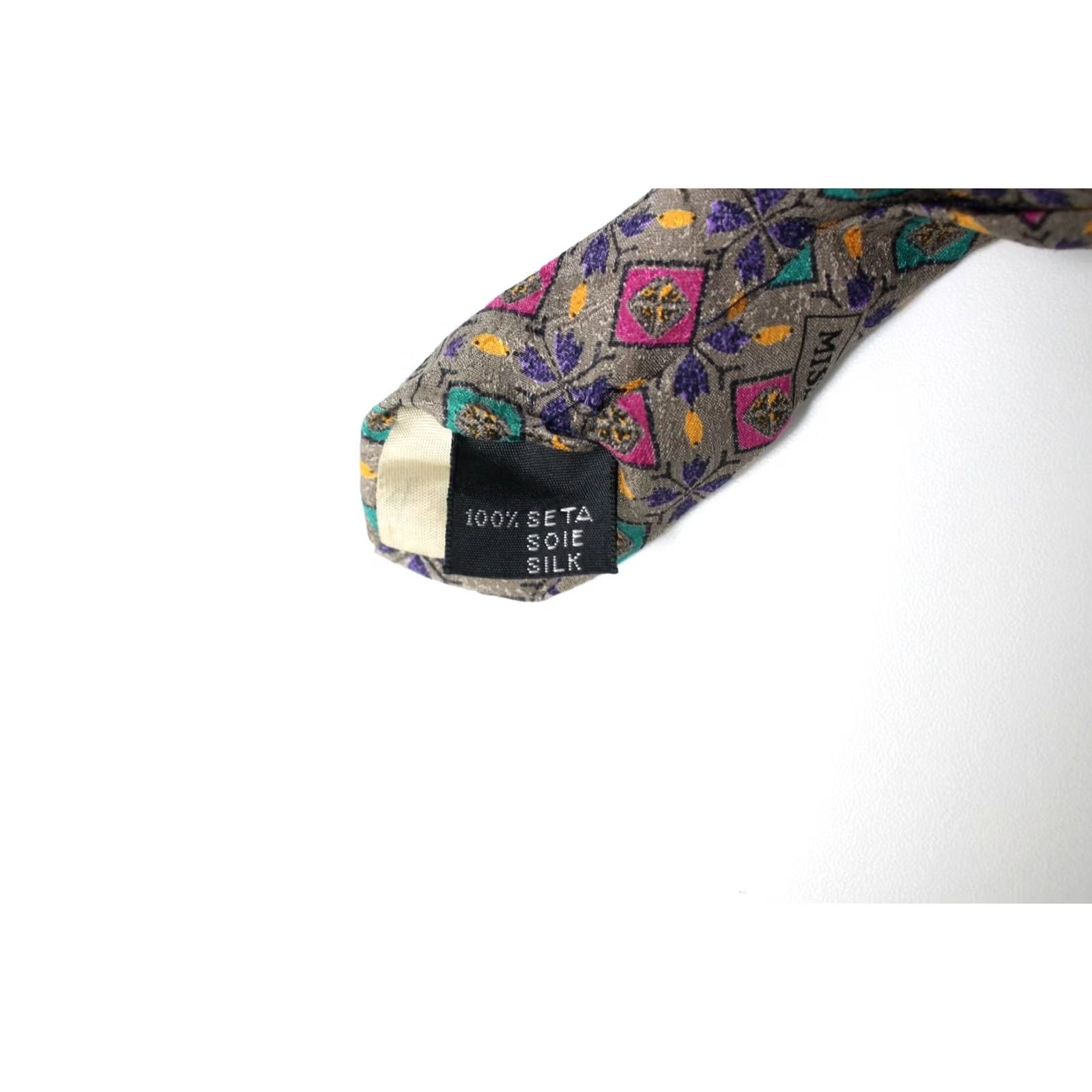 Missoni MISSONI Tie Men's ONE SIZE 100% Silk Classic Pointed Multicolor Patterned Tie Size ONE SIZE - 6 Thumbnail