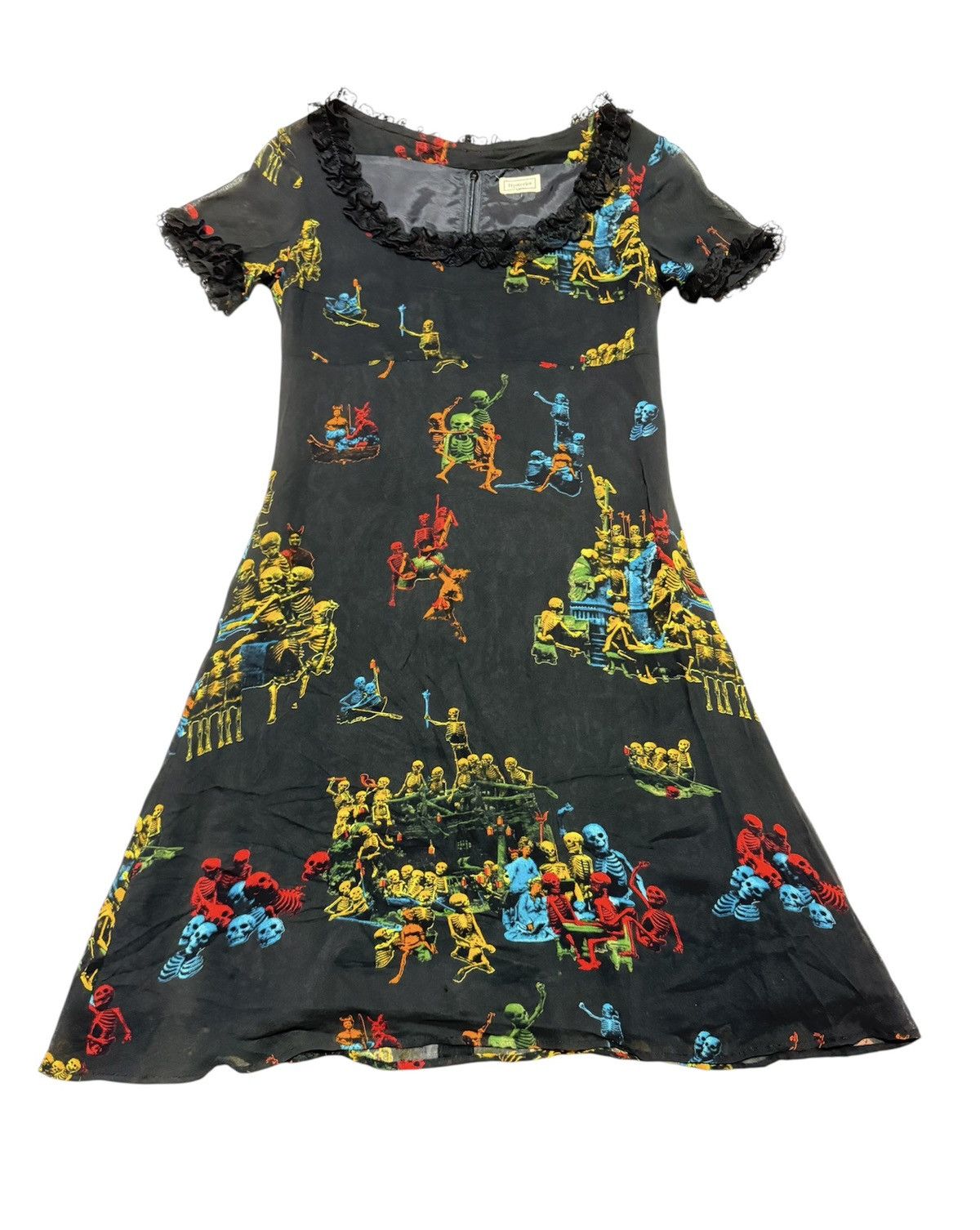 Hysteric Glamour Hysteric Glamour Skeleton Graphic Mesh Dress Size ONE SIZE - 1 Thumbnail