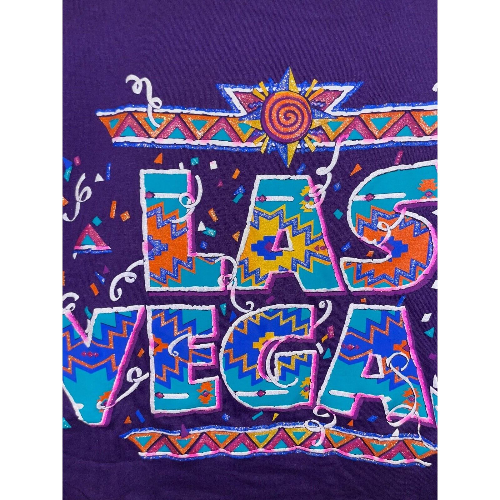 Jerzees Vintage Las Vegas Shirt Native American Tee VTG 90s Large Size US L / EU 52-54 / 3 - 3 Thumbnail