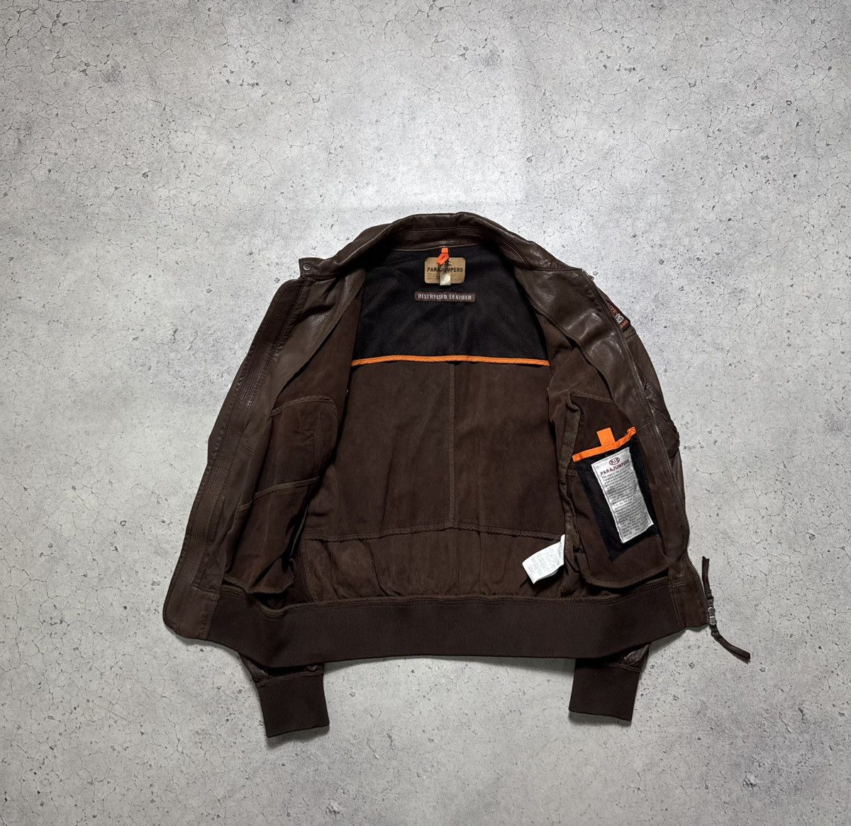 Parajumpers Parajumpers PJS Leather Bomber Jacket Brown Size M Rare Size US M / EU 48-50 / 2 - 10 Thumbnail