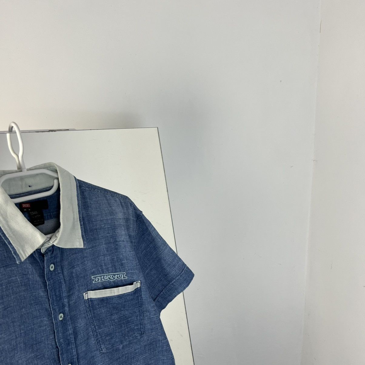 Diesel Diesel Pocket Mini Logo Vintage Denim Polo T-Shirt Size US XL / EU 56 / 4 - 2 Thumbnail