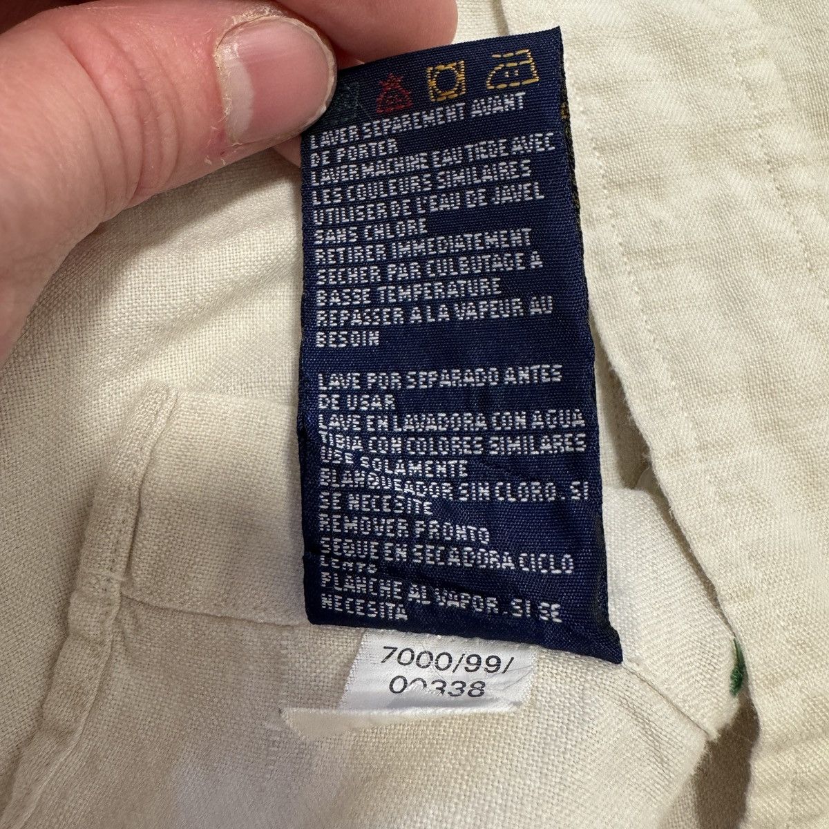 Tommy Hilfiger Vintage Tommy Hilfiger Linen – XL – Off-White (Hong Kong) Size US XL / EU 56 / 4 - 4 Thumbnail