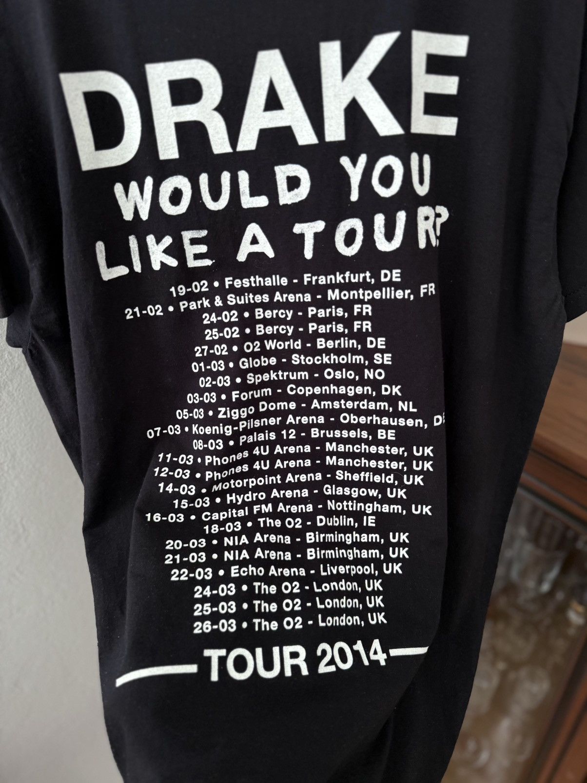 Fruit Of The Loom Drake Would You Like A Tour? 2014 Tour T-Shirt Size US L / EU 52-54 / 3 - 5 Thumbnail