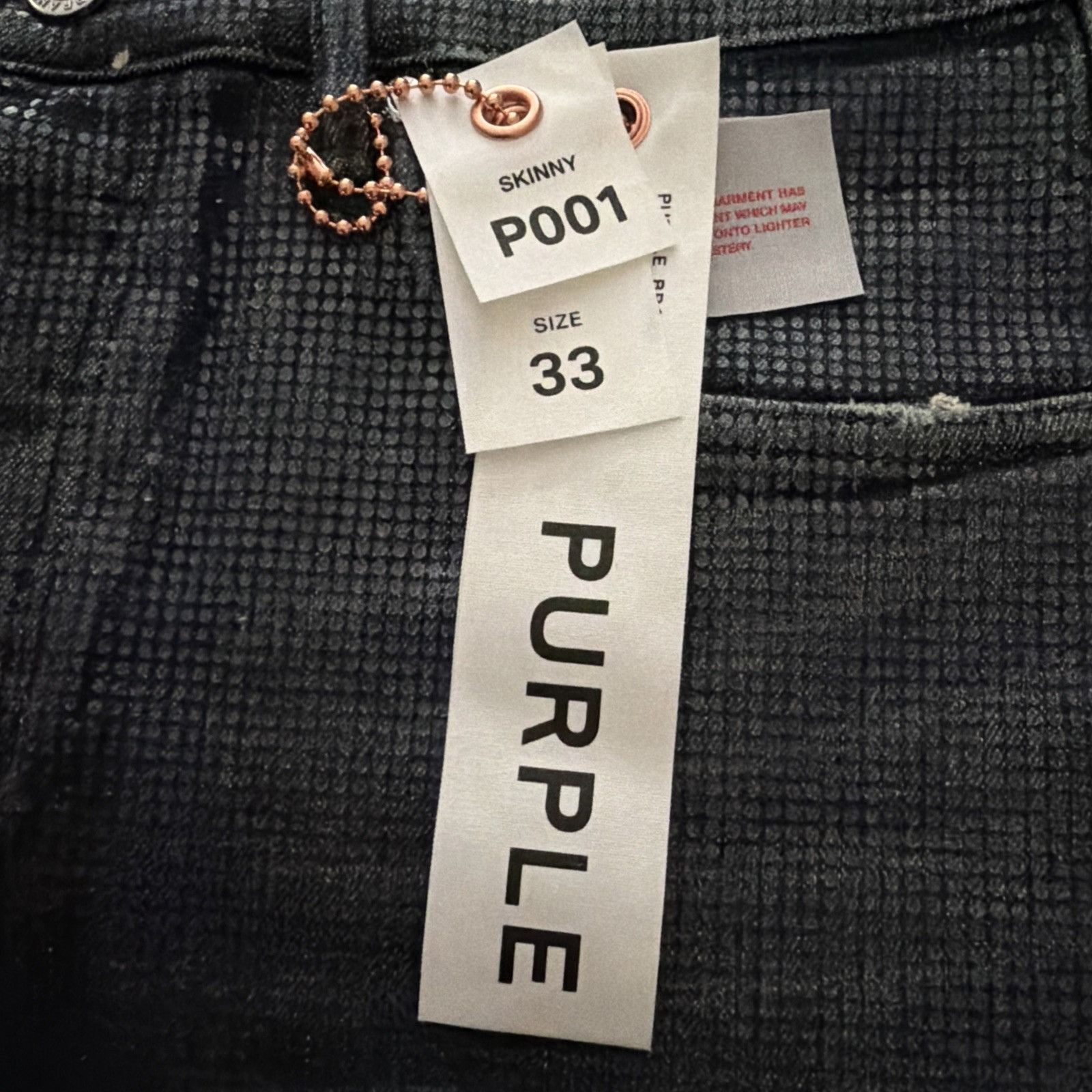 Purple Brand Purple Brand Jeans Mens Tiled Overlay Skinny P001 Size 33/32 Size US 33 - 7 Thumbnail