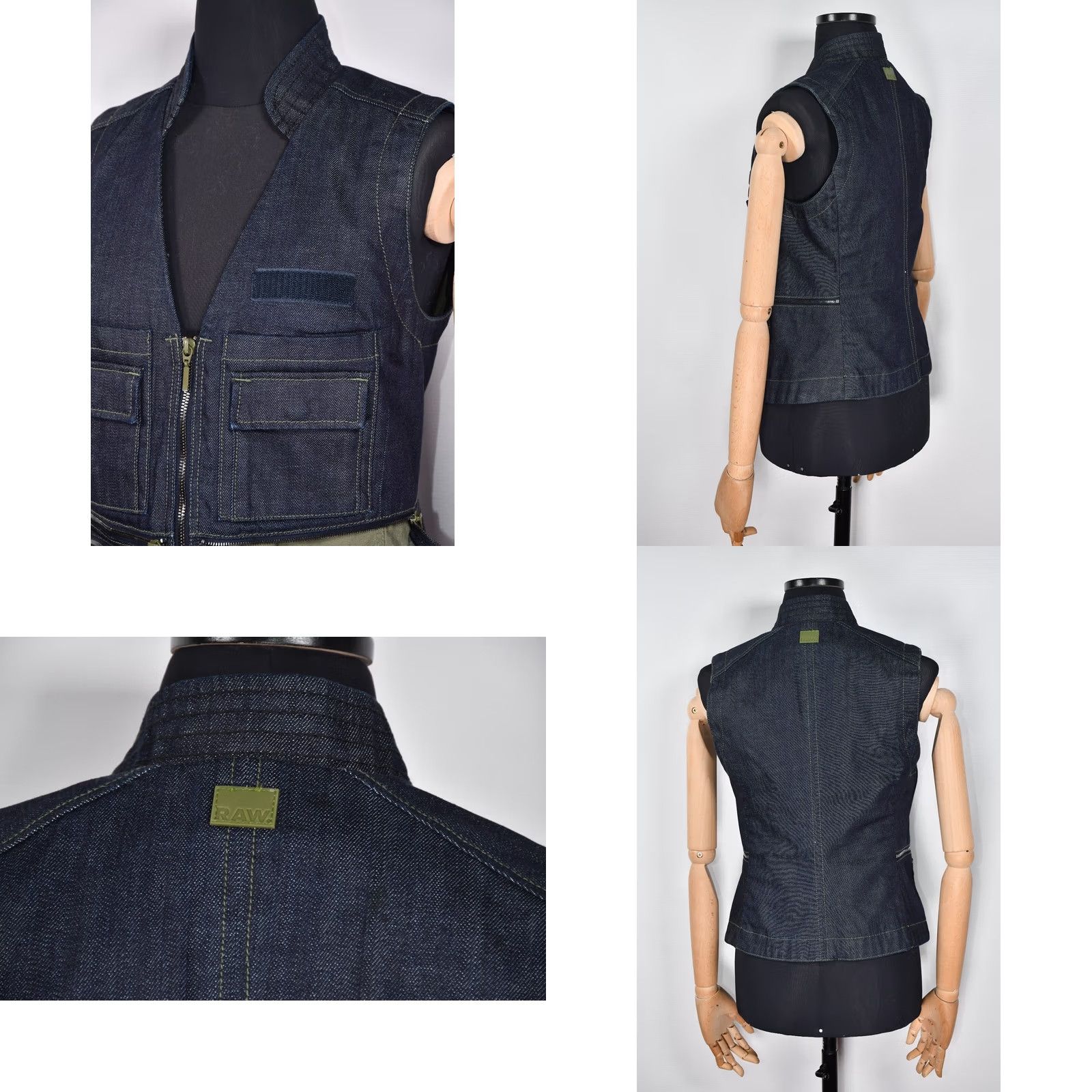 G-Star G-Star Raw Research GSRR Hito Waistcoat Urabb Denim Rinsed Women's Size S Blue Vest Tank Top Vintage N/A Size S / US 4 / IT 40 - 8 Thumbnail
