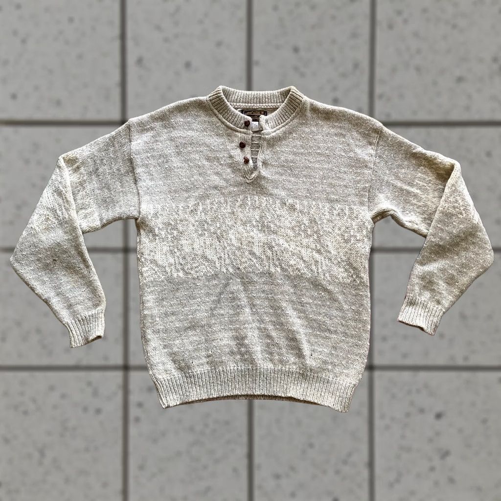 Eddie Bauer VINTAGE Eddie Bauer Sweater Mens M Henley Fair Isle Wool USA Made Size US M / EU 48-50 / 2 - 1 Thumbnail