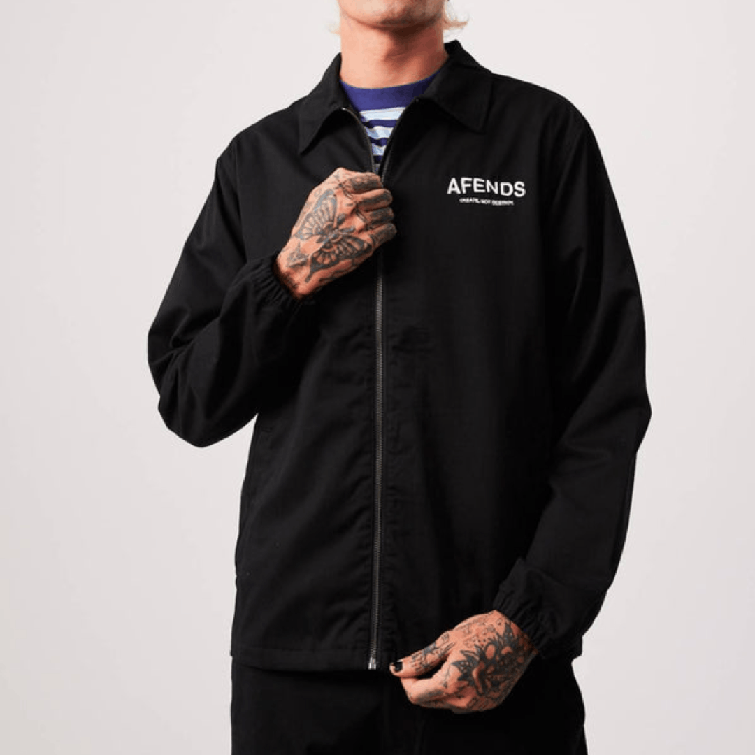 Afends NWT Afends - Spaced - Recycled Black Coach Jacket - Medium Size US M / EU 48-50 / 2 - 10 Thumbnail
