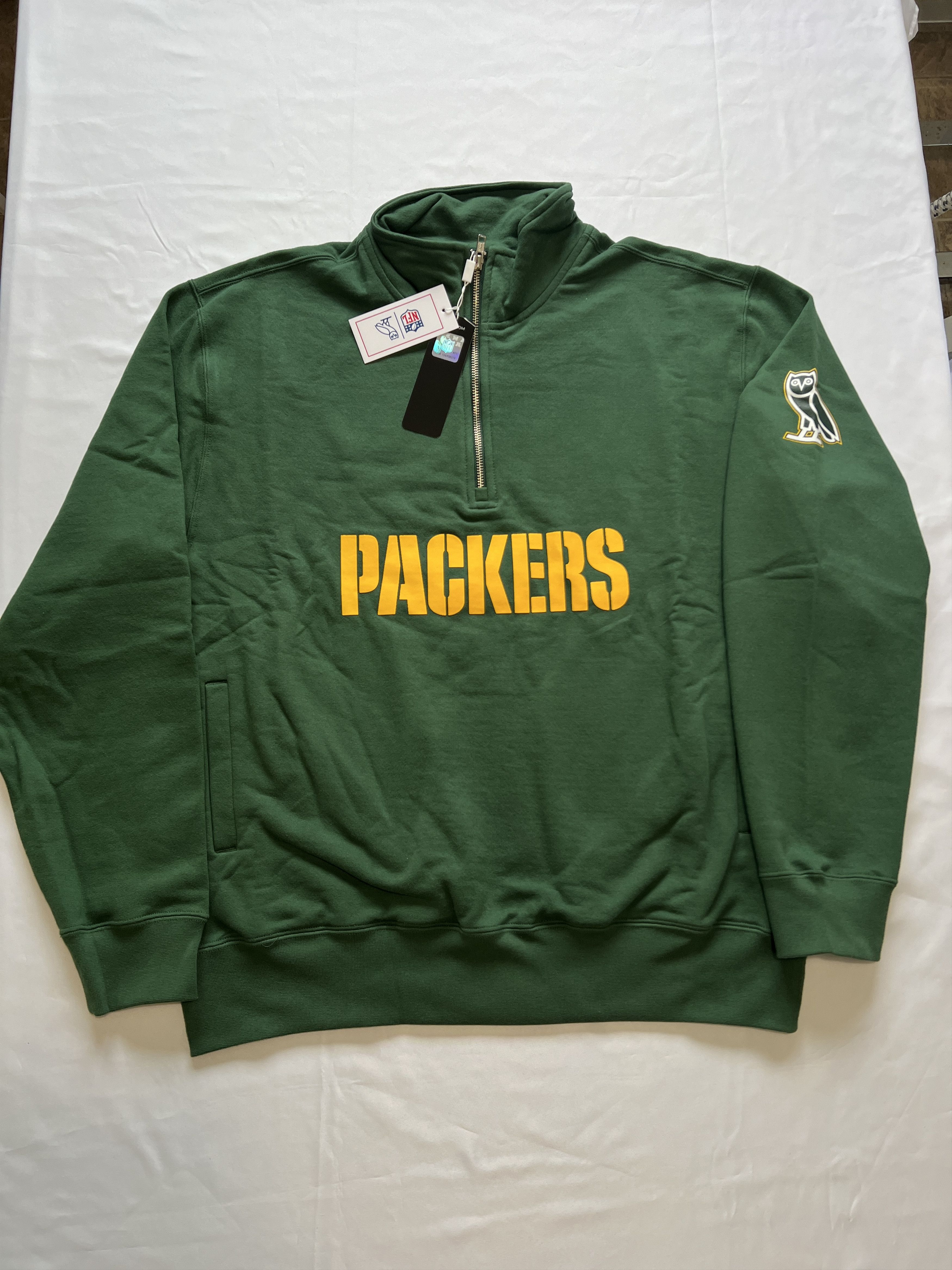 Drake OVO x NFL Green Bay Packers QUARTER ZIP MOCK NECK TURTLENECK Size US XL / EU 56 / 4 - 1 Thumbnail