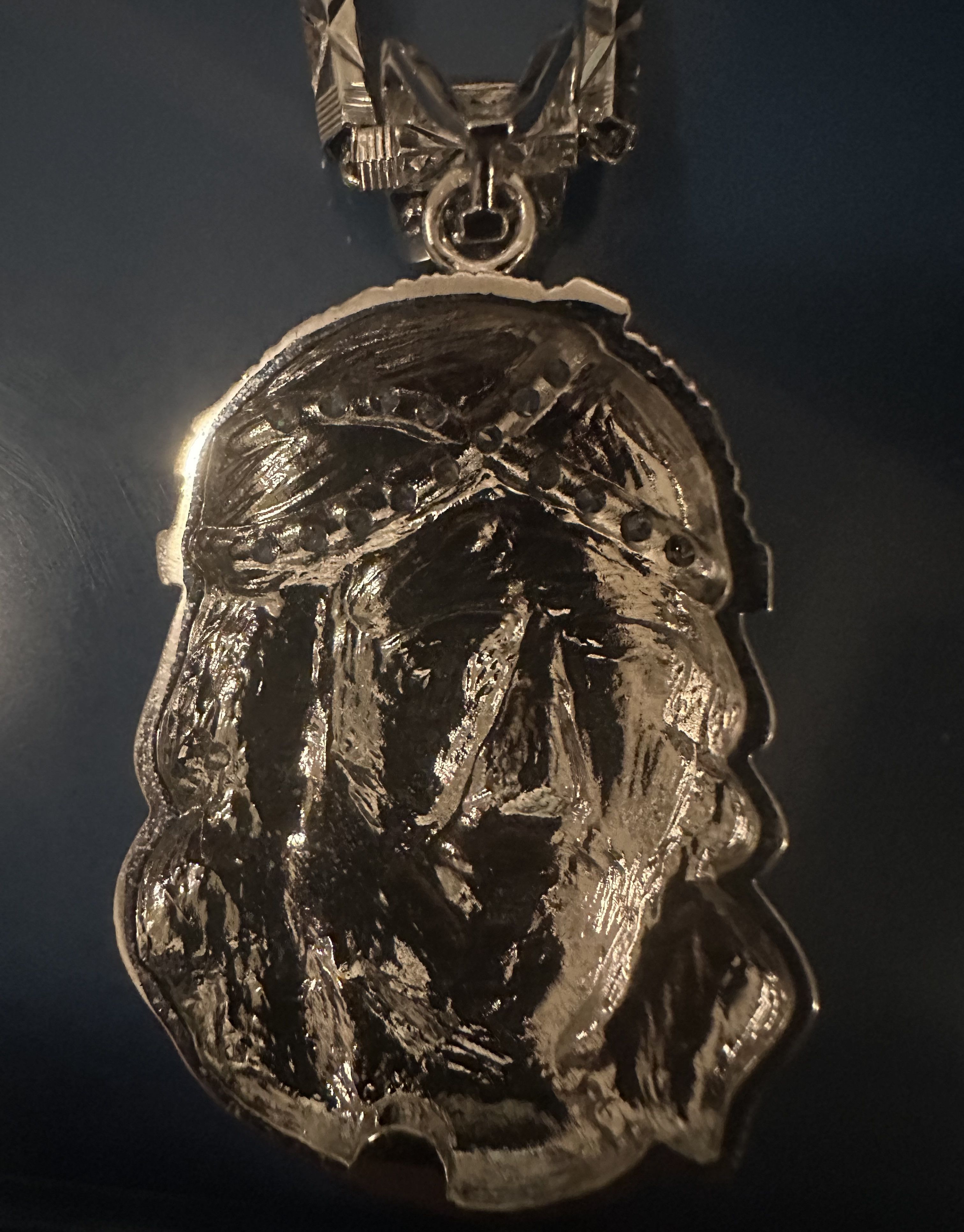 Other JESUS PENDANT WITH CHAIN 28" INCH SILVER PLATED NEW WITH BOX Size ONE SIZE - 8 Thumbnail