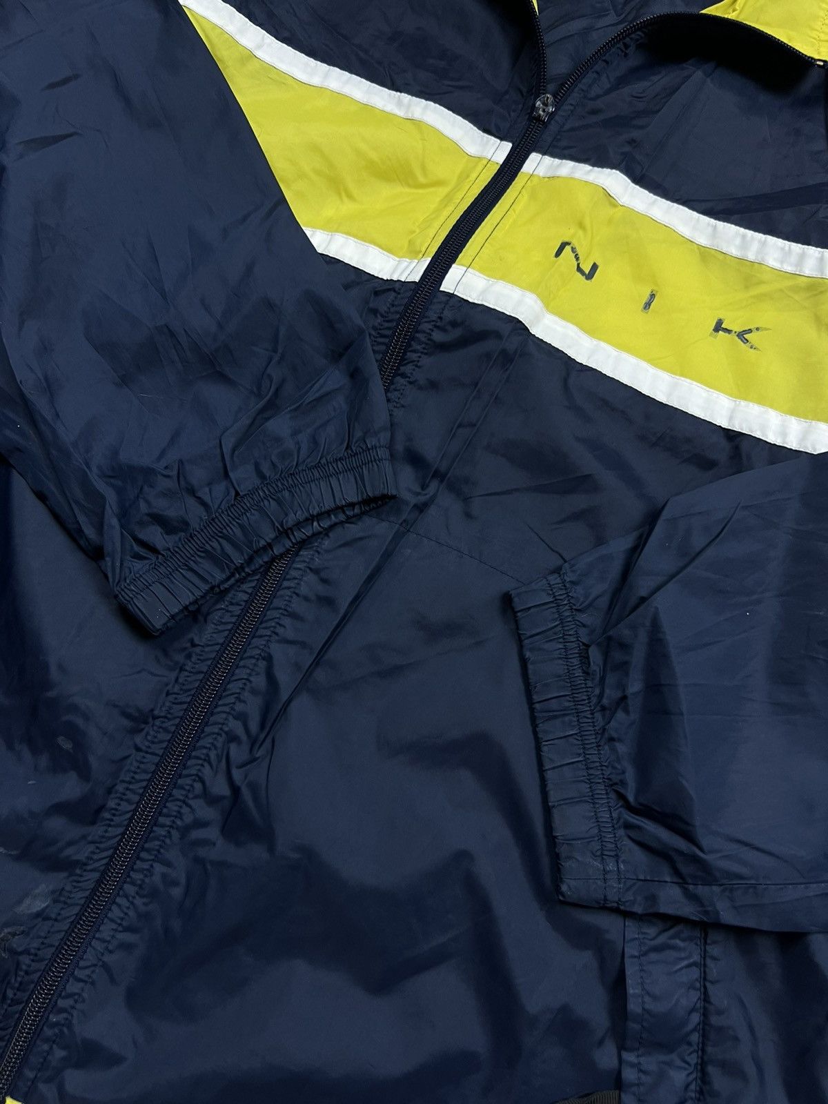 Nike 90s Nike Double Logo Vintage Y2K Oversized Nylon Jacket Size US L / EU 52-54 / 3 - 7 Thumbnail