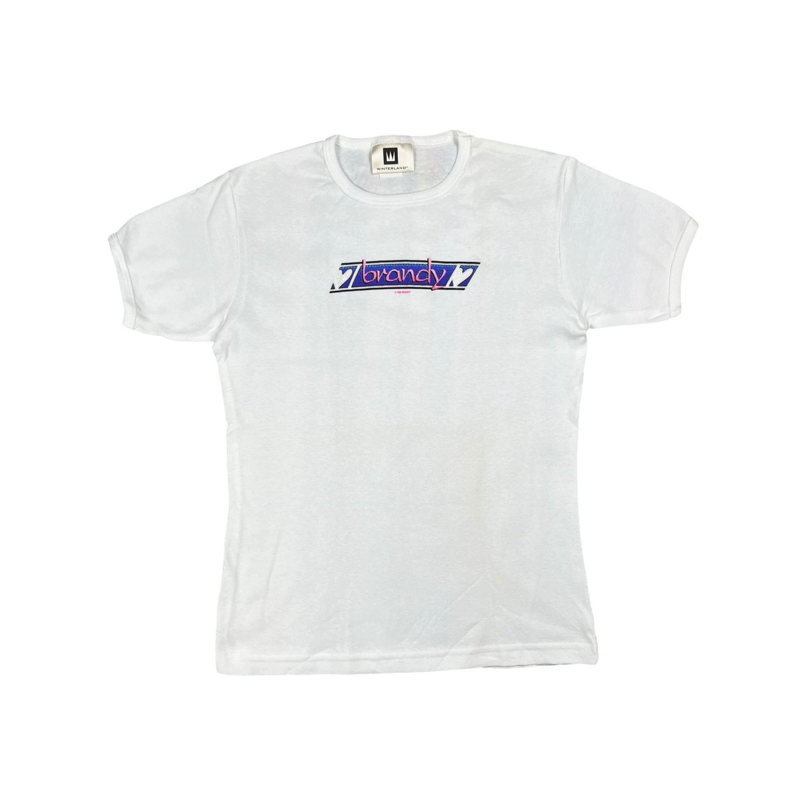 Band Tees × Rap Tees × Vintage Vintage 1999 Winterland Brandy baby style white femme tee Size L / US 10 / IT 46 - 1 Thumbnail
