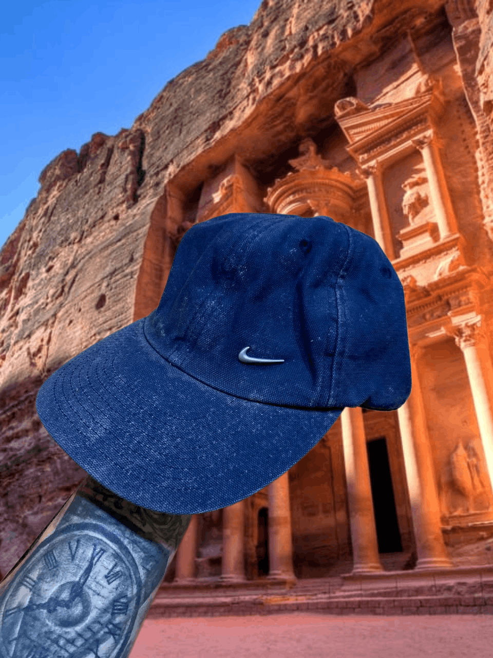 Nike Hats blue Vintage Nike Cap metal logo Y2K streetwear Size ONE SIZE - 1 Thumbnail