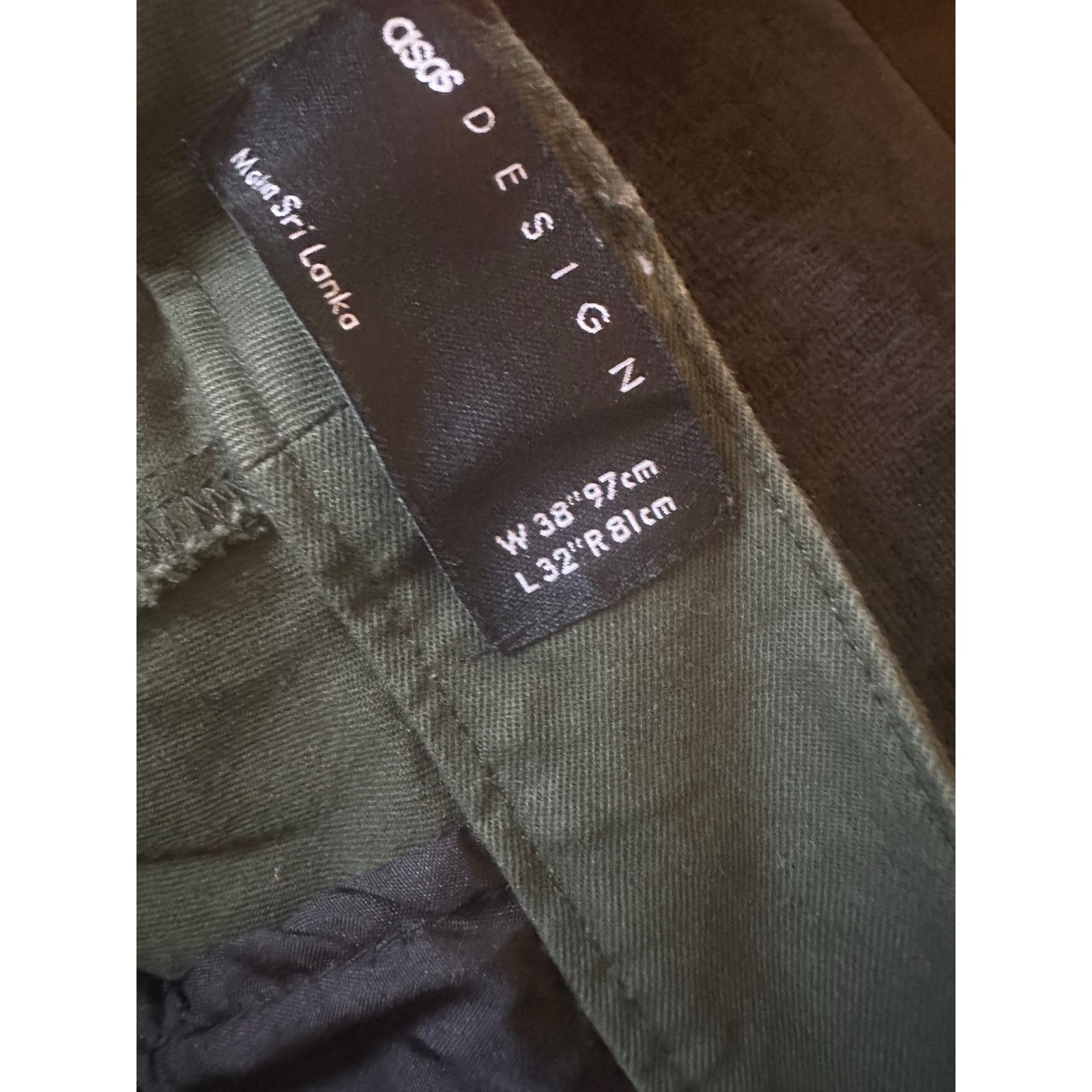 Asos ASOS Design Men’s Green Pants 38x32 Size US 38 / EU 54 - 9 Thumbnail
