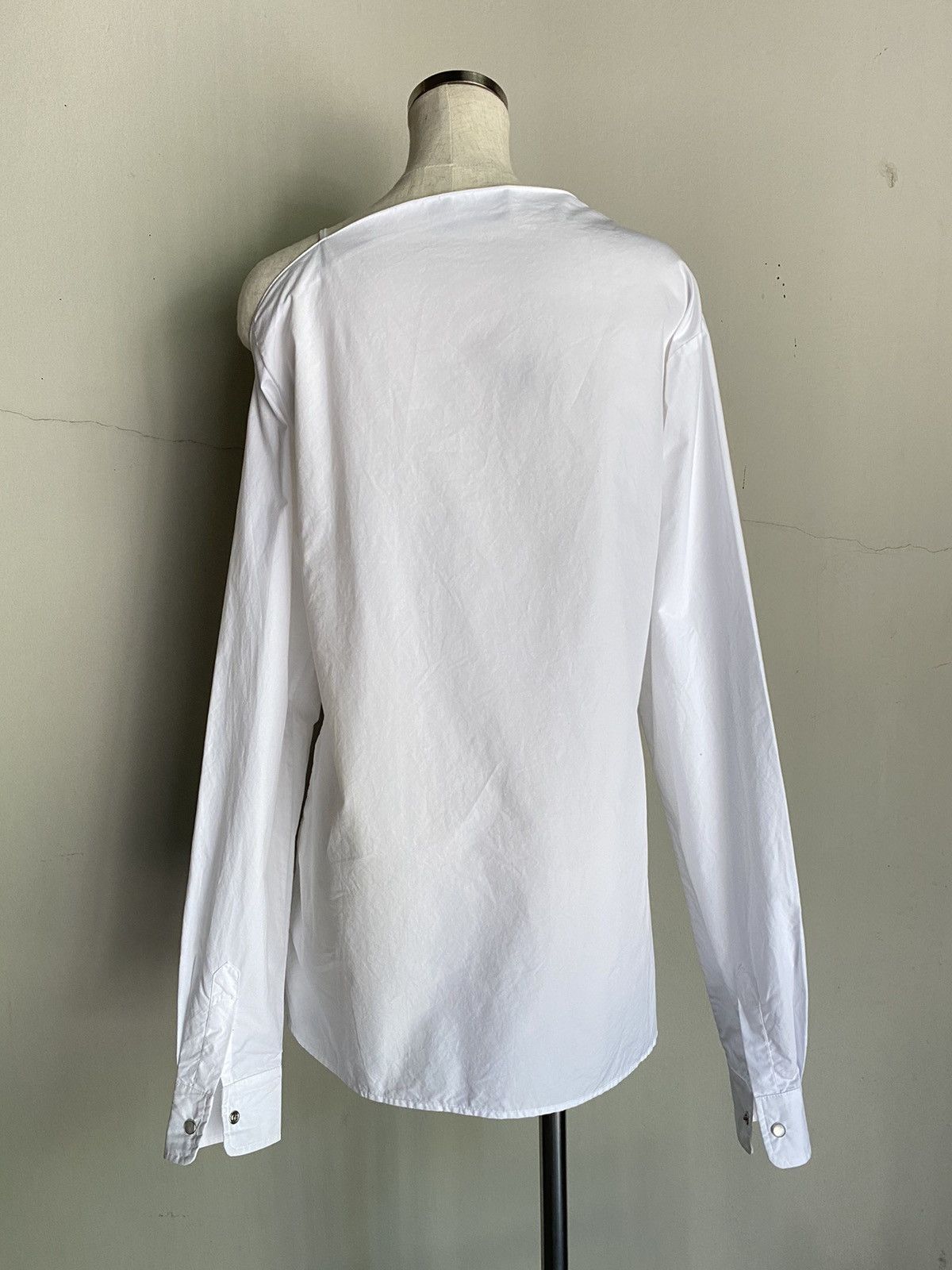 Coperni Coperni Asymmetric White Button-Up Blouse Size XS / US 0-2 / IT 36-38 - 18 Thumbnail