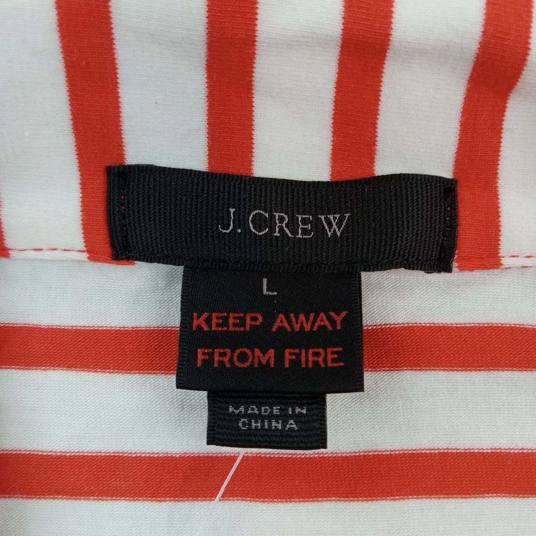 J.Crew J. Crew Women's Red White Striped Short Sleeve Button Up Pajama Top Large Size ONE SIZE - 5 Thumbnail
