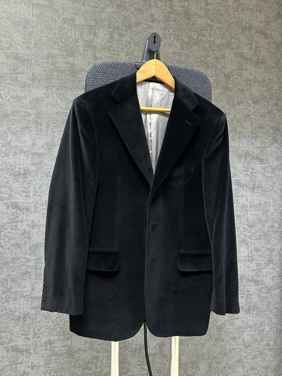 Vintage Ariston Men’s Sportcoat Velour Blazer Jacket Black