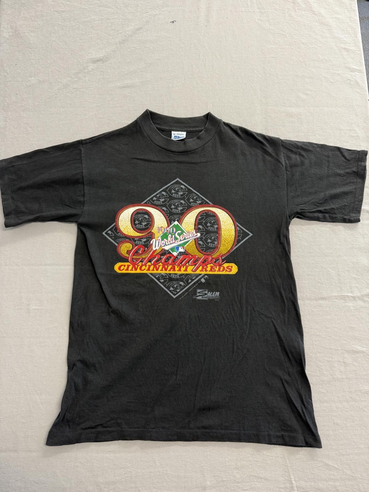 Salem Sportswear Vintage Cincinnati Reds T-shirt 1990 World Series Champs - M Size US M / EU 48-50 / 2 - 1 Thumbnail